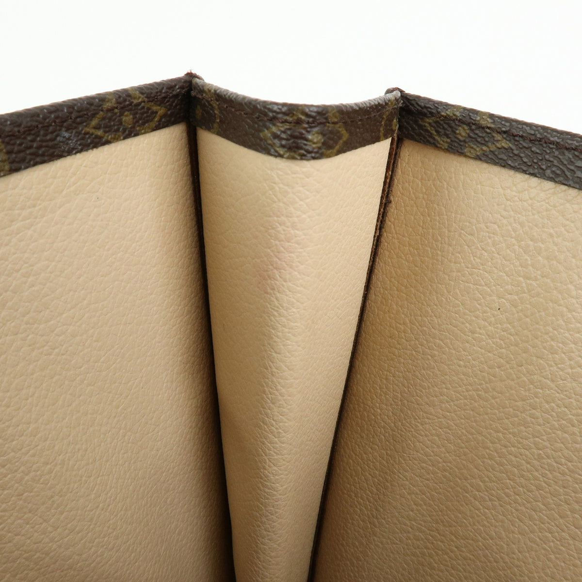 Louis Vuitton Monogram Sac Plat Tote Bag Hand Bag Brown M51140