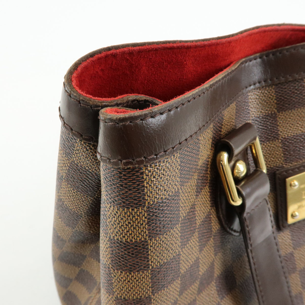 Louis Vuitton Damier Ebene Hampstead PM Hand Bag Tote Bag N51205
