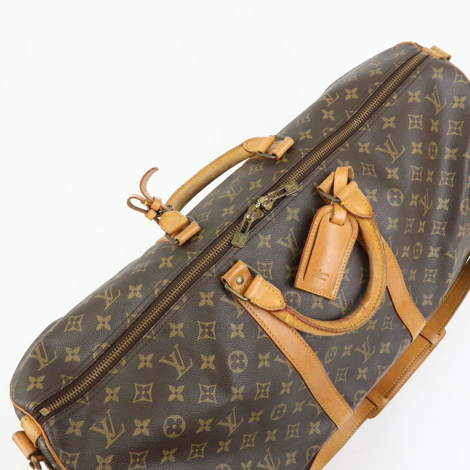 Louis Vuitton Keep All Bandouliere 55 Boston Bag Hand Bag Brown M41414