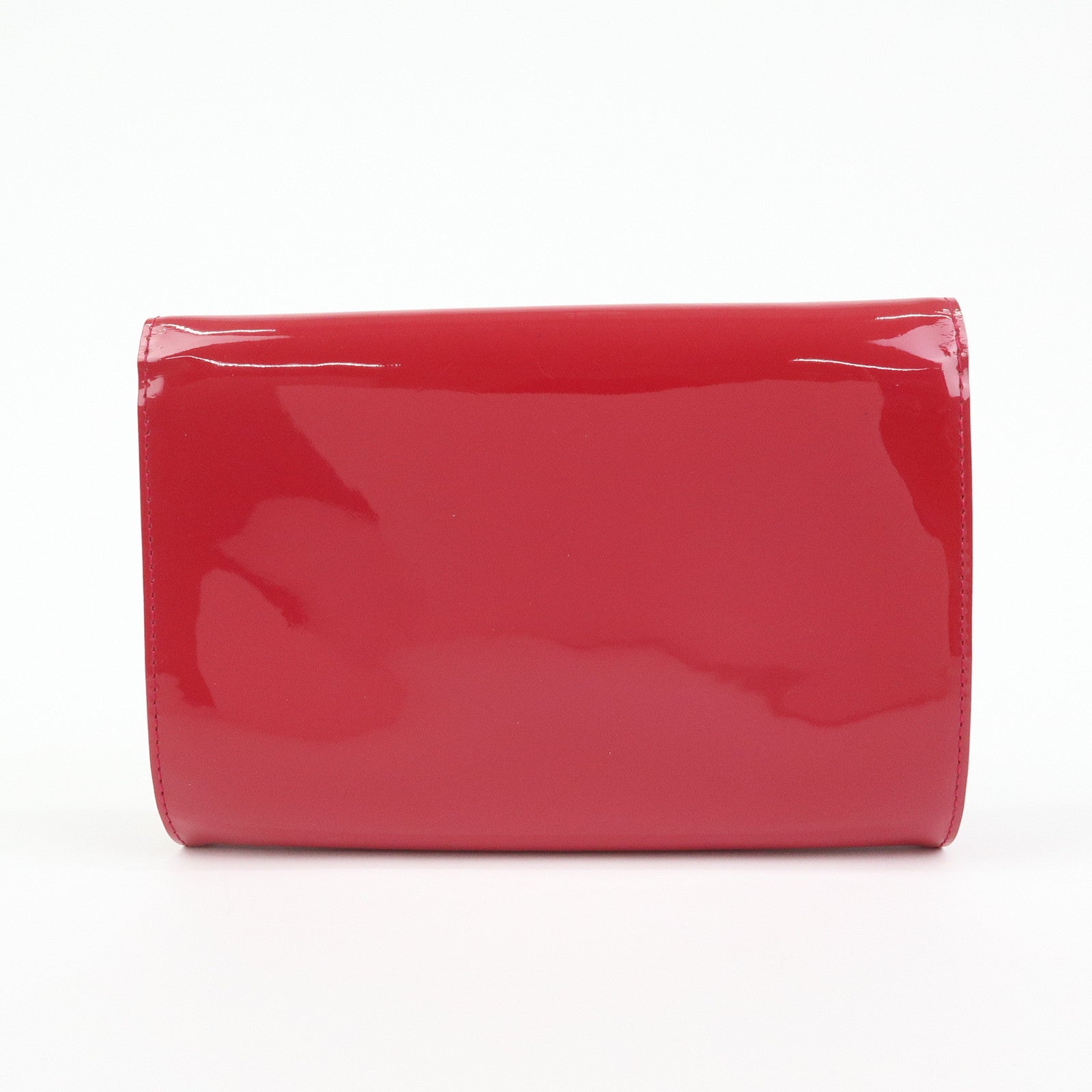 Louis Vuitton Vernis Pochette Louise GM Clutch Bag Rose Indien M61317