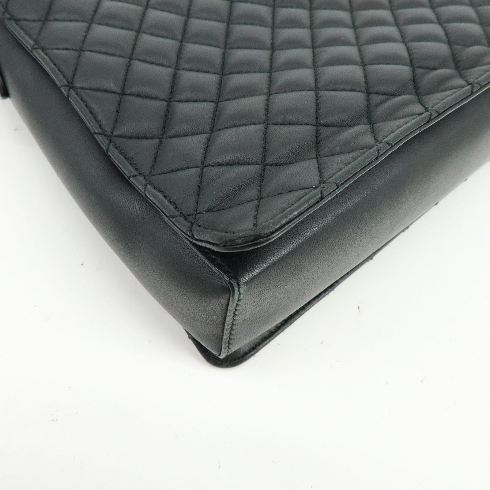 Ferragamo Vara Ribbon Leather 2Way Bag Hand Bag Shoulder Bag Black