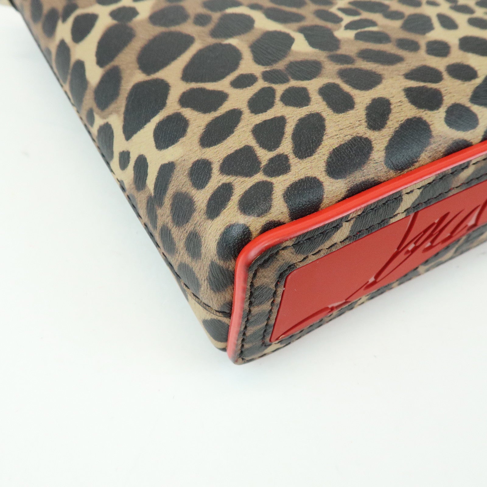 Christian Louboutin PVC Leopard 2Way Bag Hand Bag Shoulder Bag