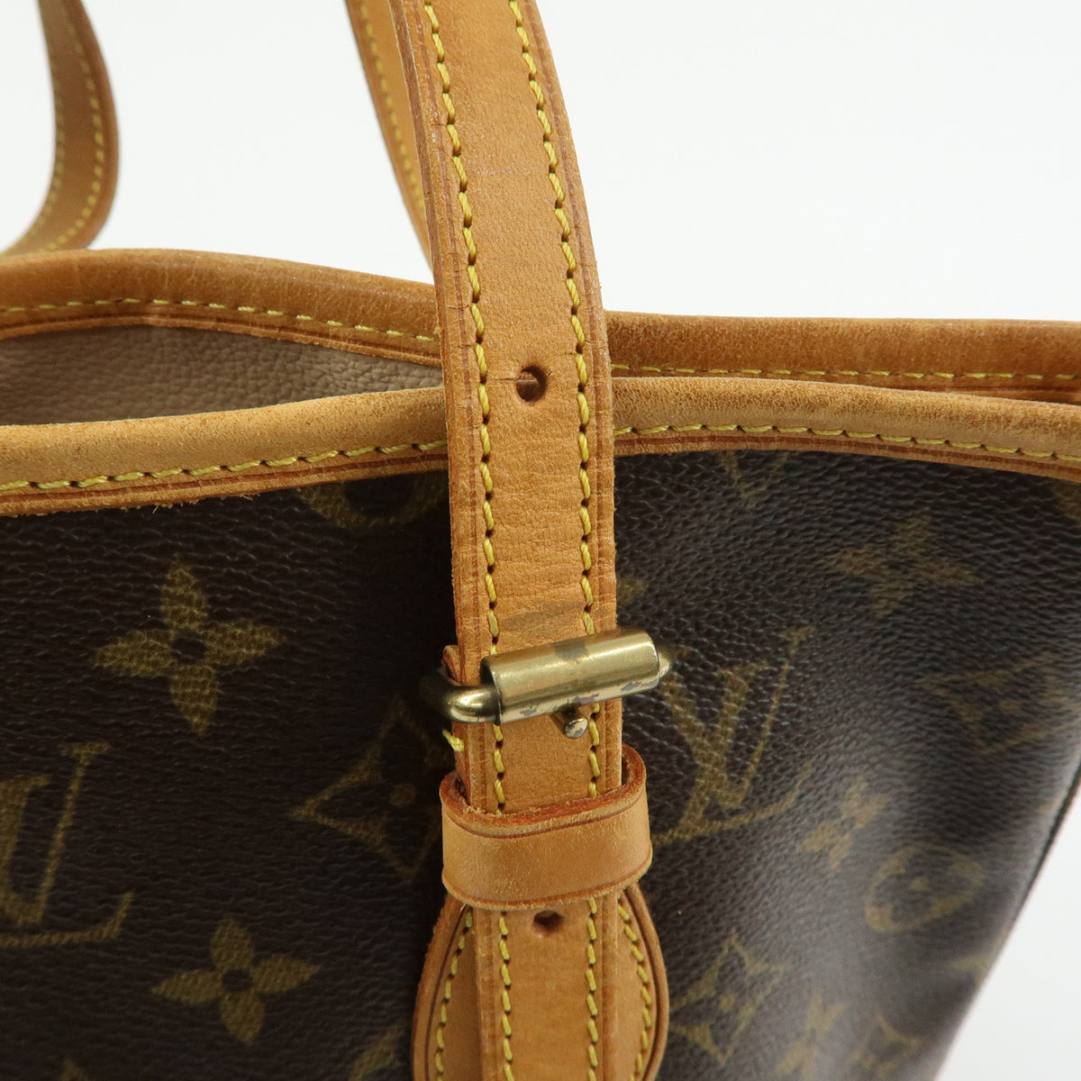 Louis Vuitton Monogram Canvas Bucket PM Hand Bag Brown M42238