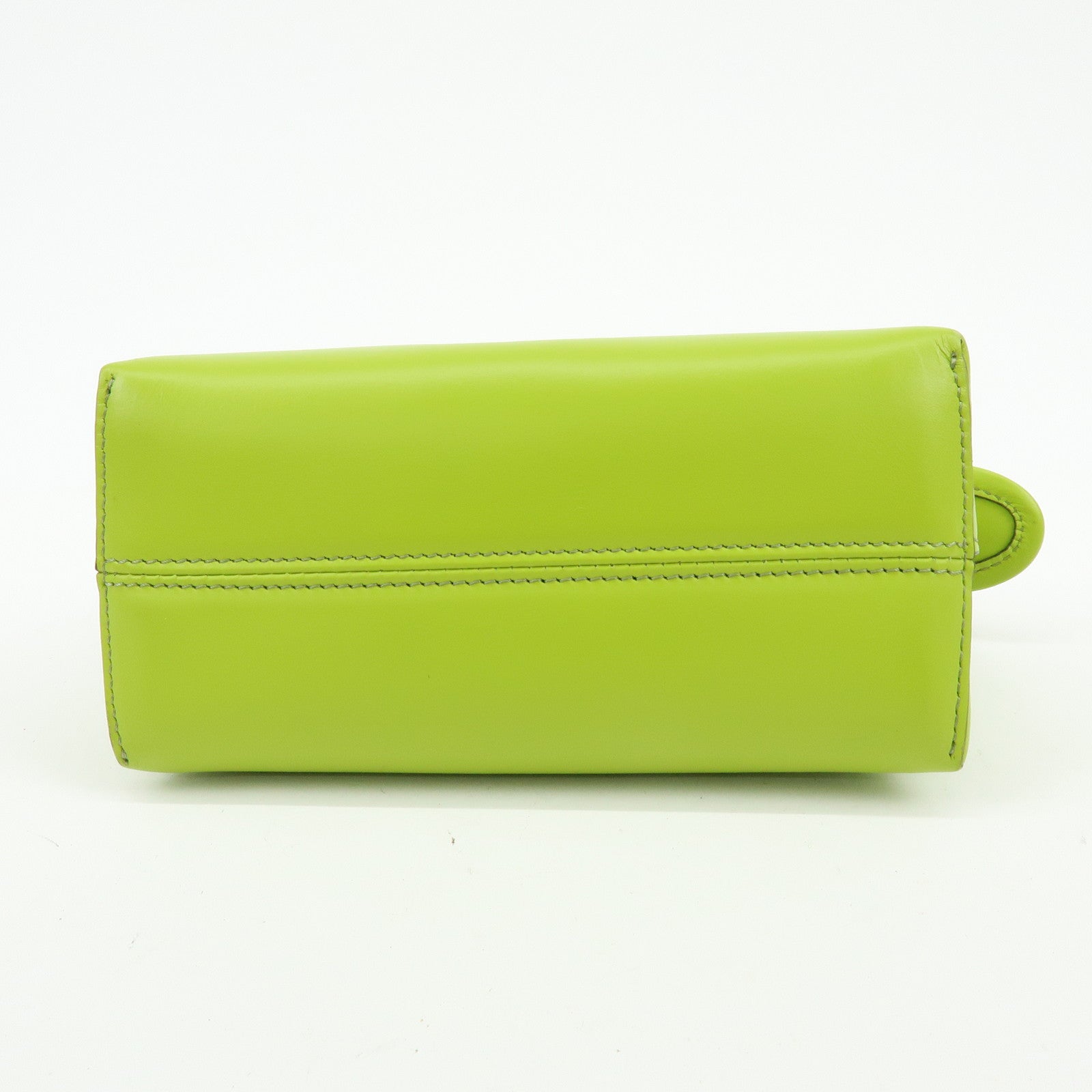 FENDI By the Way Leather 2Way Bag Mini Hand Bag Lime Green 8BS067