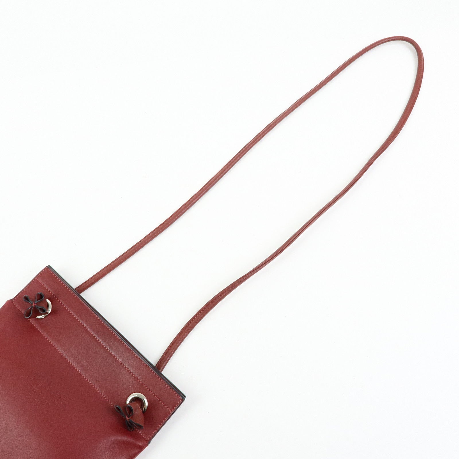 HERMES Sac Aline Mini Veau Swift Shoulder Bag C Stamped Rouge H