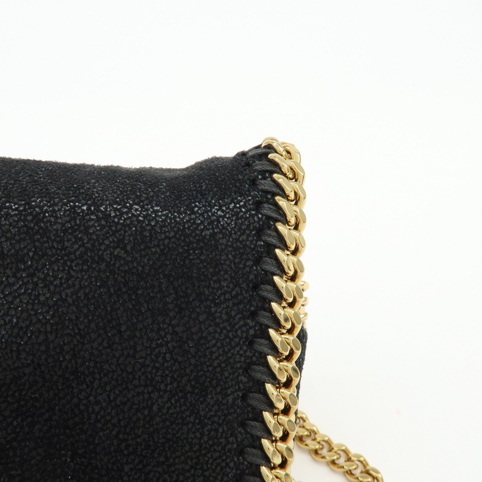 STELLA MCCARTNEY Falabella Faux Leather Shoulder Bag Black 495150