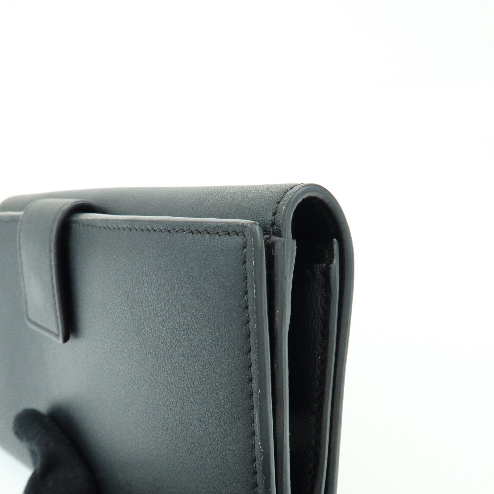 FENDI Peekaboo Leather Long Wallet Continental Wallet Black 8M0308