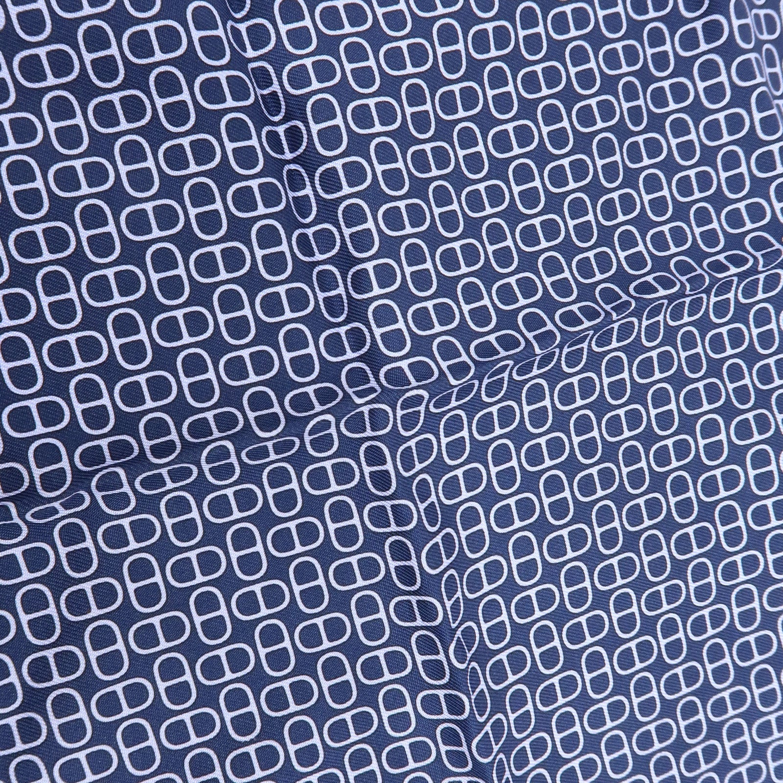 HERMES Carre 40 Lot of 2 Silk 100% Scarf Grand H / Chaîne d'Ancre