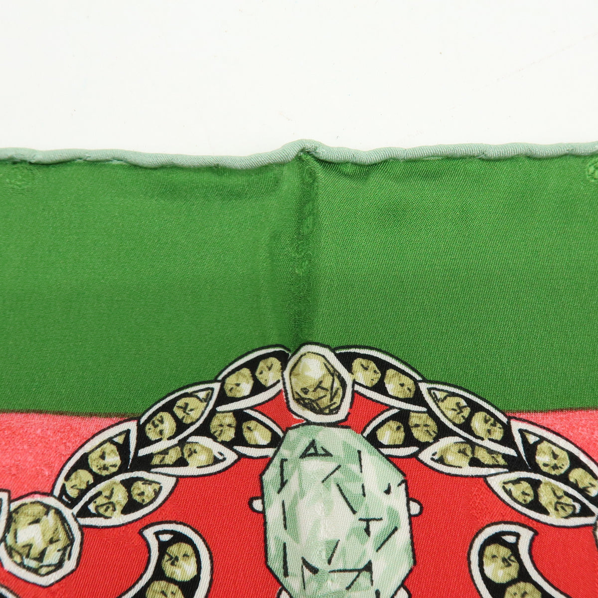Cartier Must de Cartier Silk 100% Scarf Pink Green Multicolor