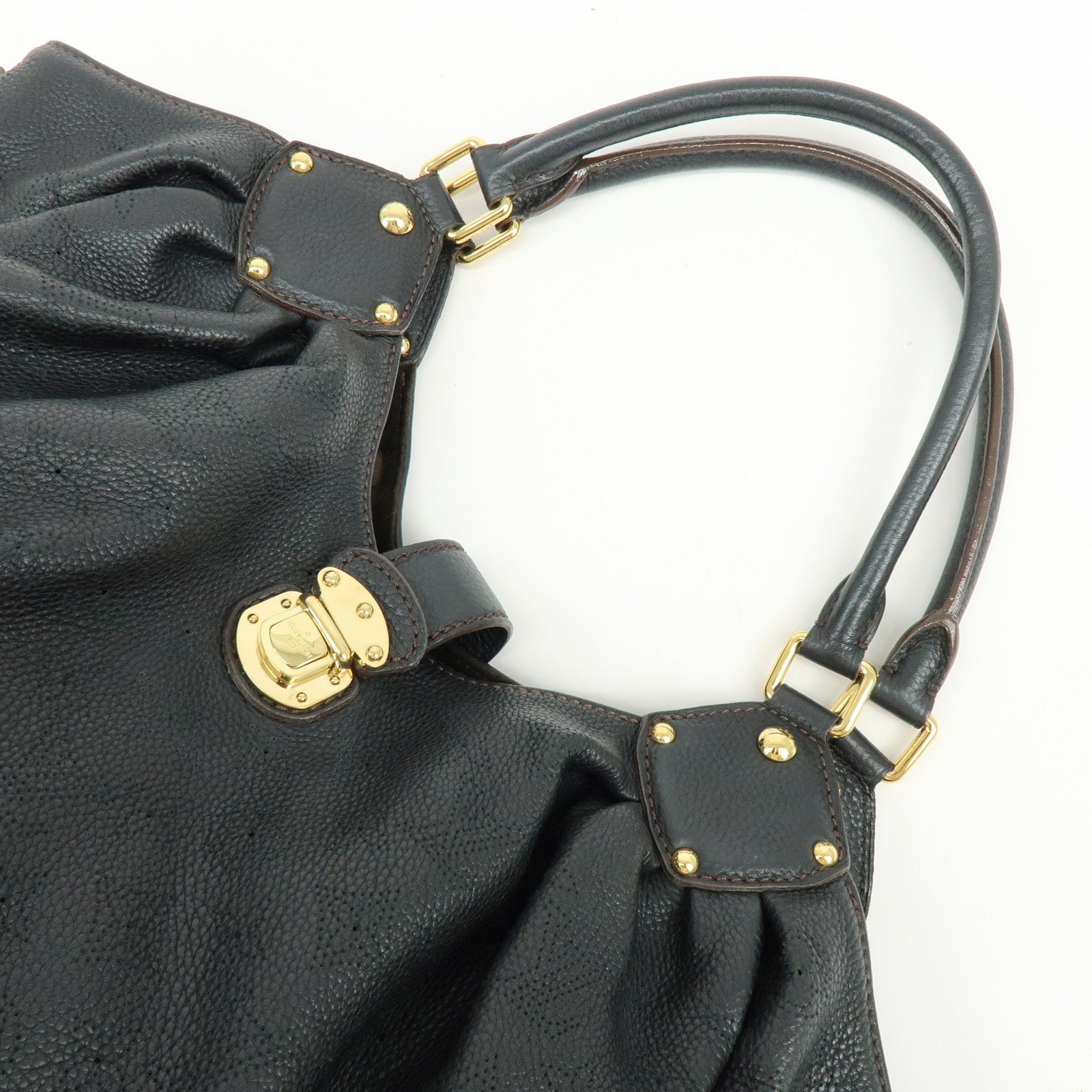 Louis Vuitton Monogram Mahina L Shoulder Bag Hand Bag Noir M95765