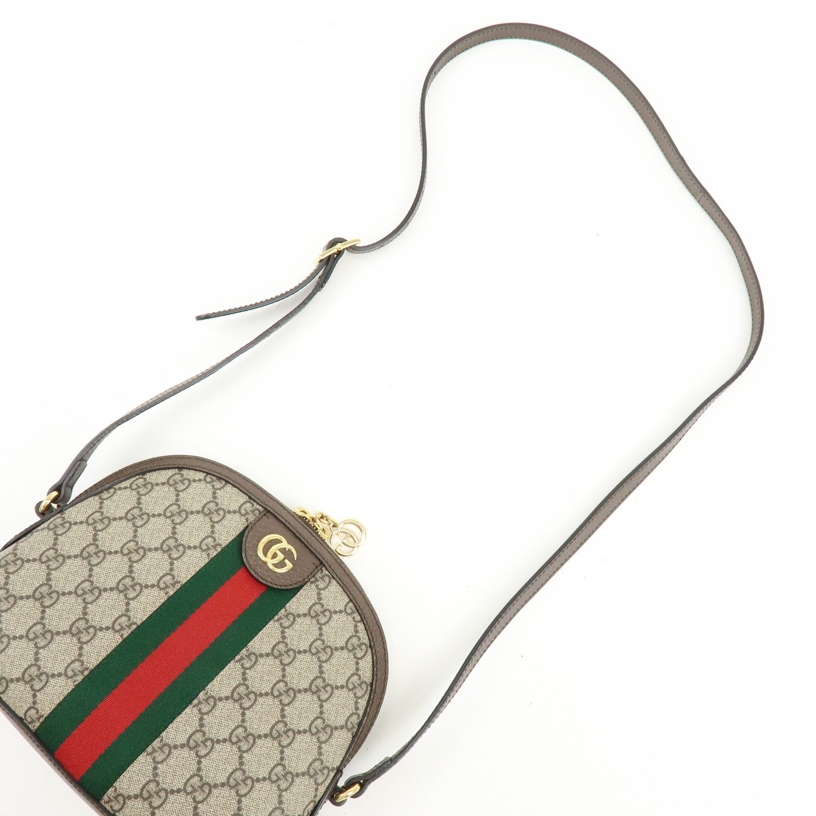 GUCCI Ophidia Double G Sherry GG Supreme Leather Shoulder Bag 499621