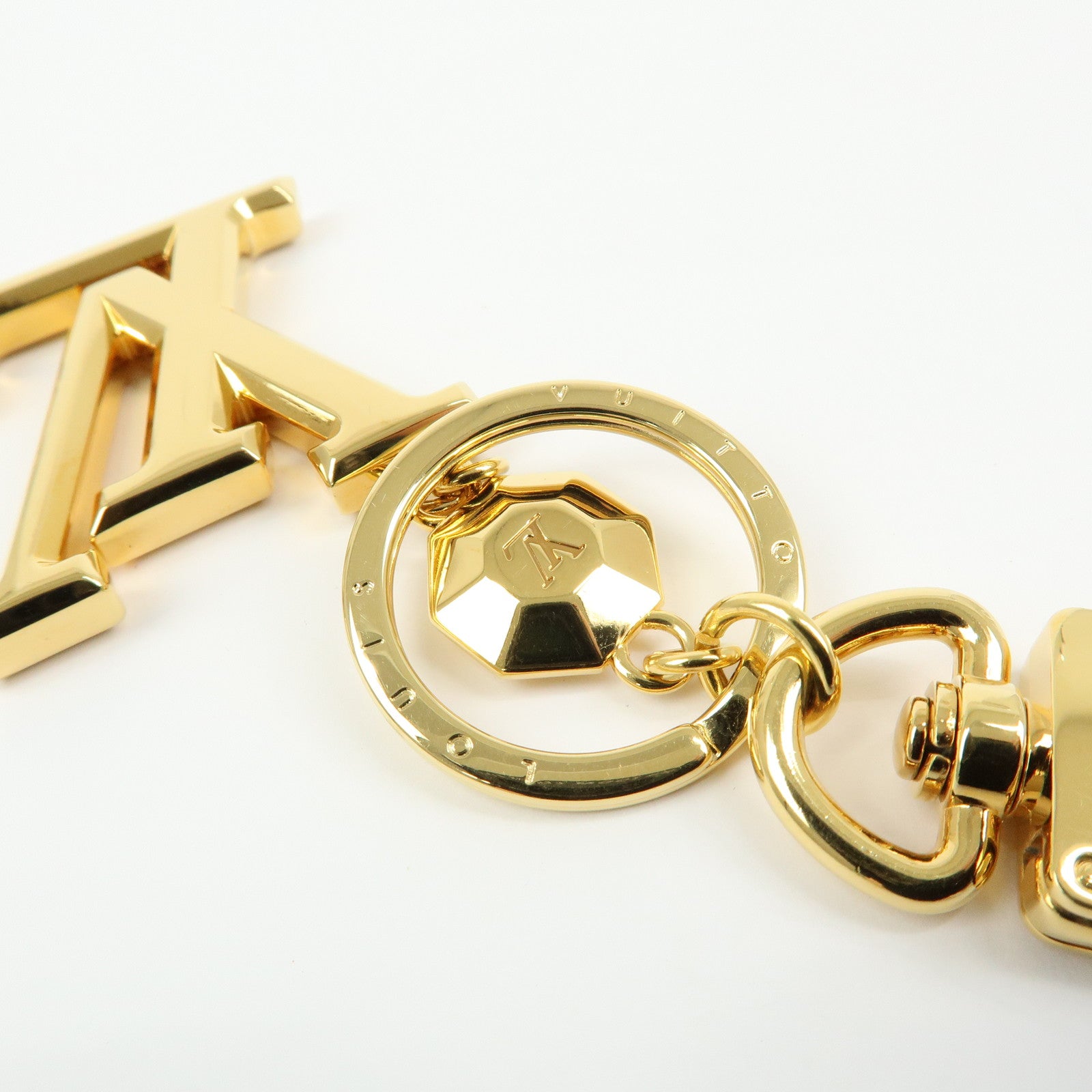 Louis Vuitton Porte Cles LV Facettes Bag Charm Gold M65216