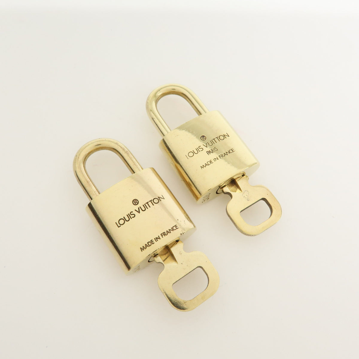 Louis Vuitton Lot of 10 Lock & Key Cadena Key Lock Gold