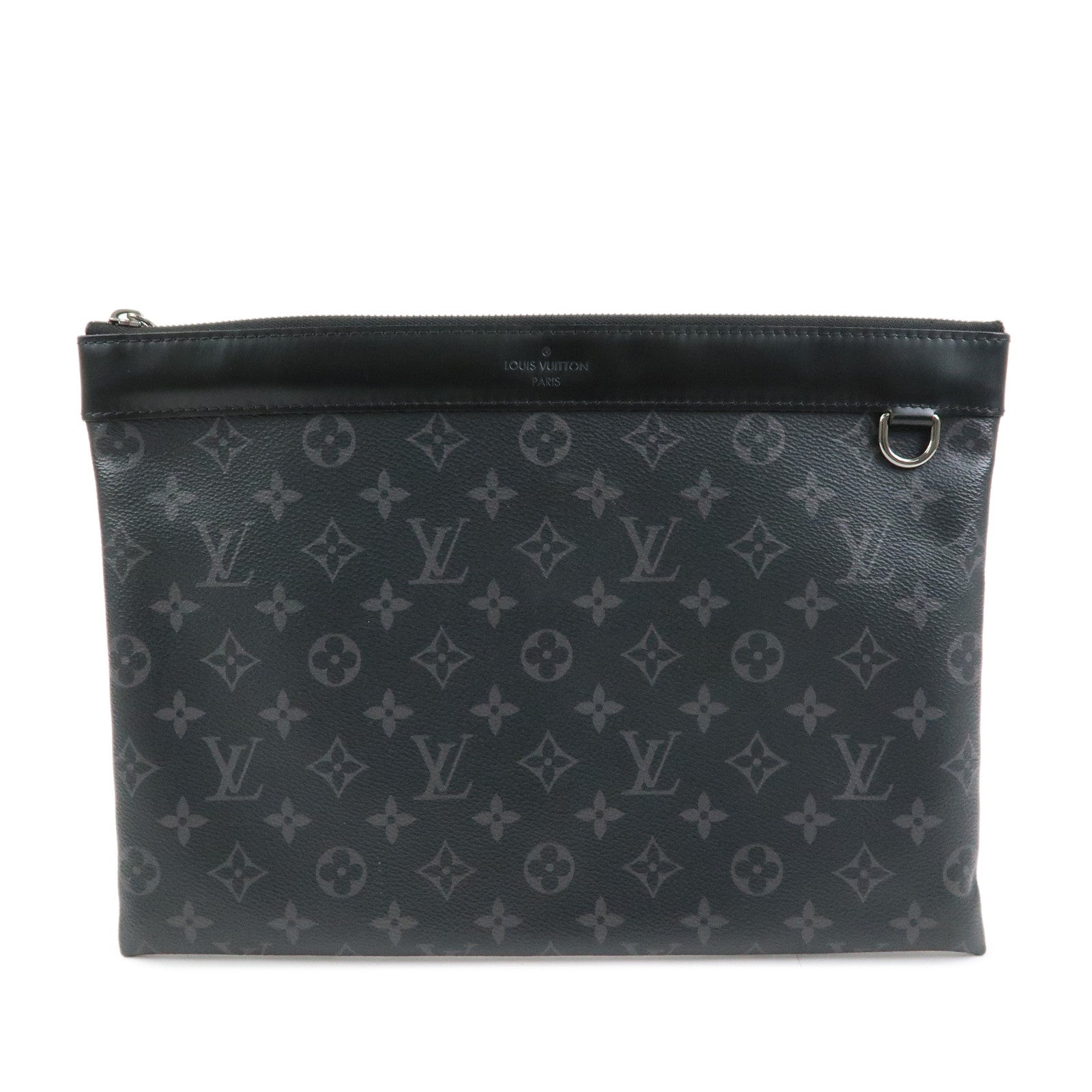 Louis Vuitton Monogram Eclipse Pochette Discovery Clutch Bag M62291