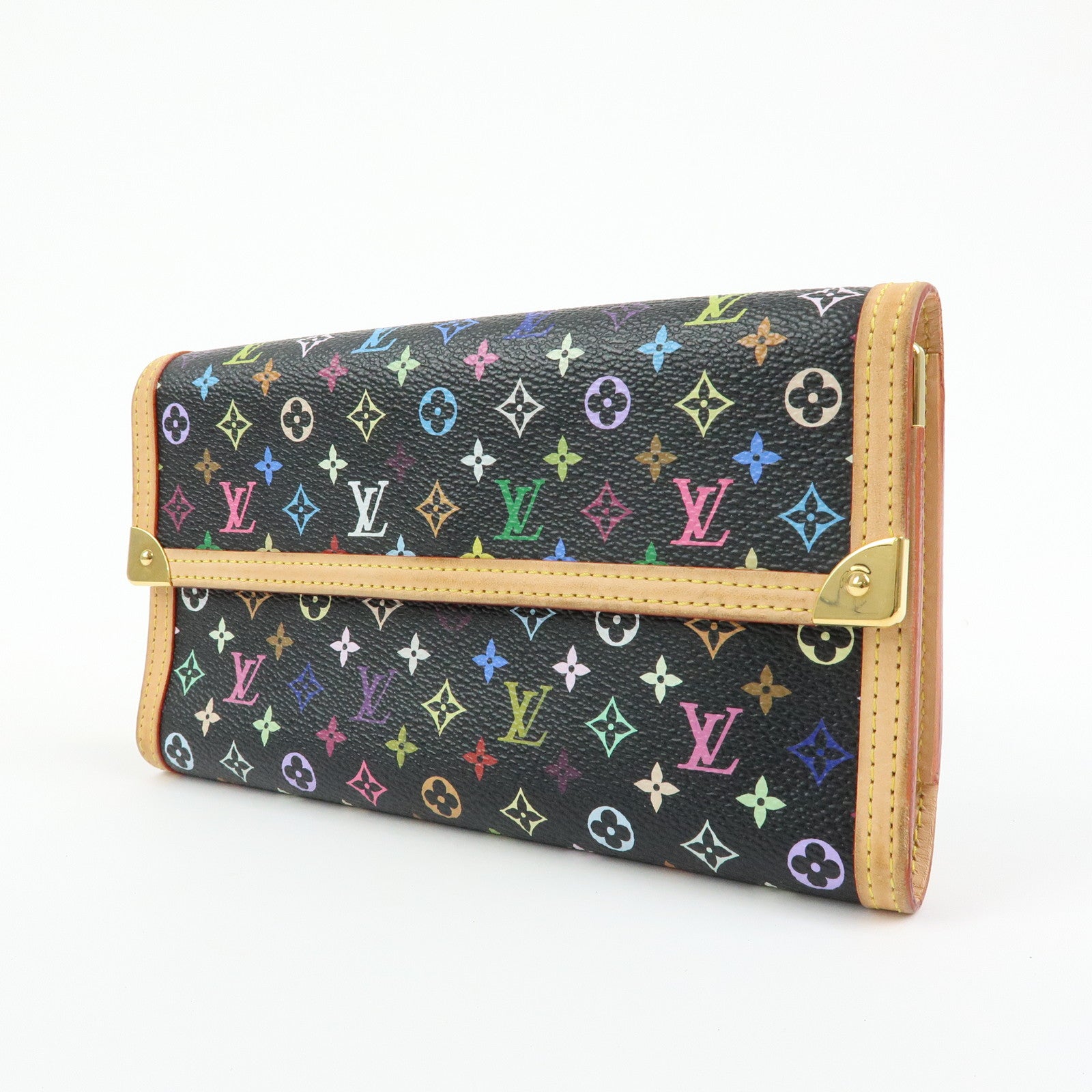 Louis Vuitton Monogram Multicolor Porte Trezor International M92658