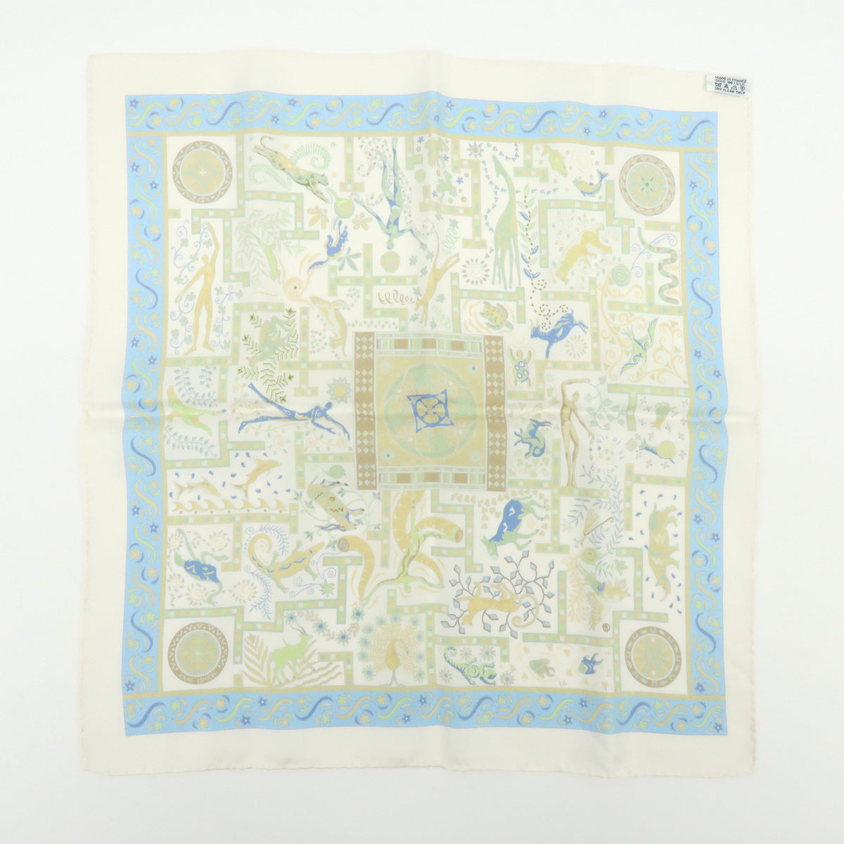 HERMES Lot of 2 Carre 45 Silk 100% Scarf TOURNE SOLS FORCES DE LA VIE