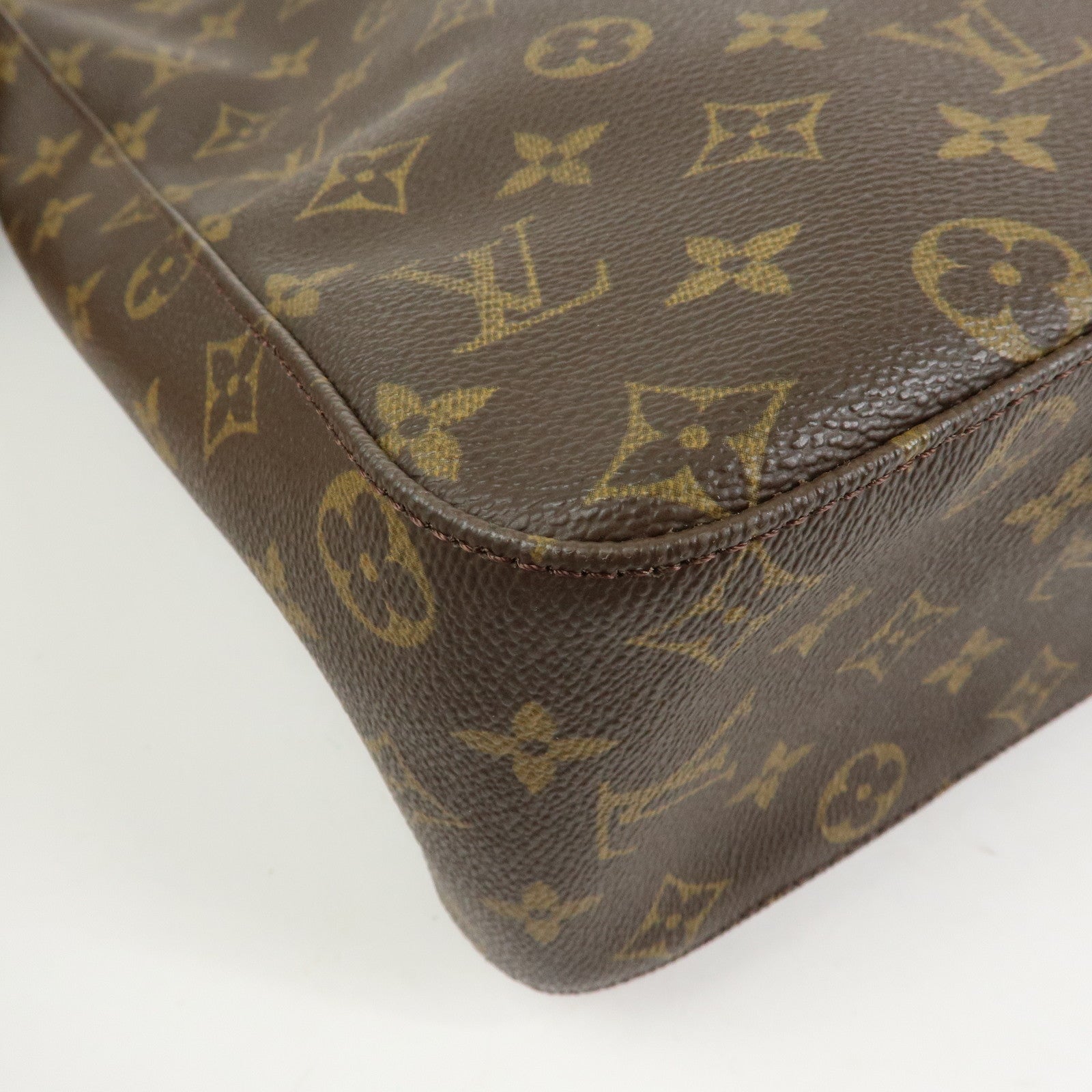 Louis Vuitton Monogram Looping GM Canvas Shoulder Bag Brown M51145