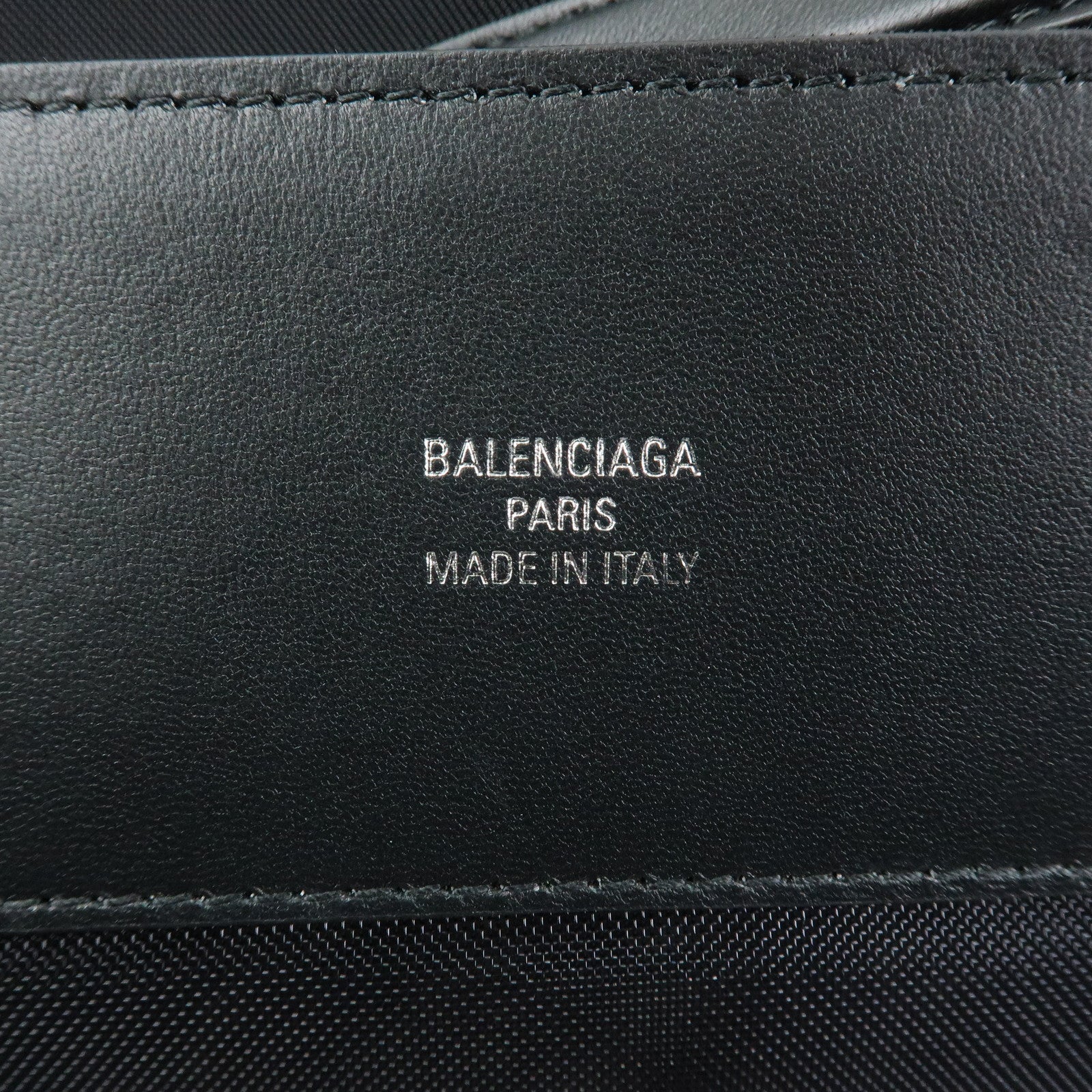 BALENCIAGA Duty Free Mesh Leather Tote Bag Shoulder Bag Black 535269