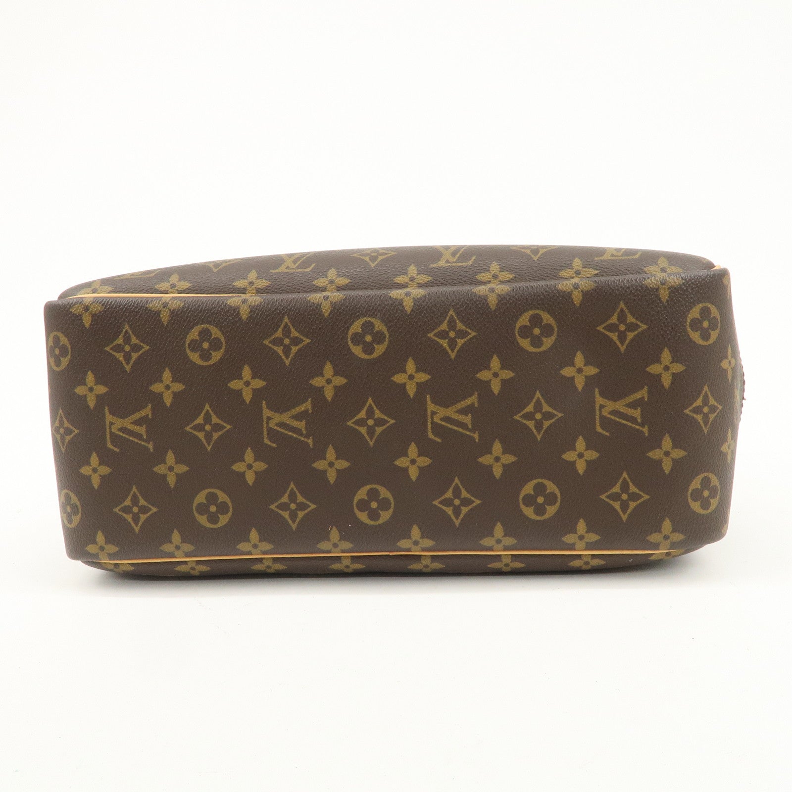 Louis Vuitton Monogram Deauville Hand Bag Brown M47270 Used