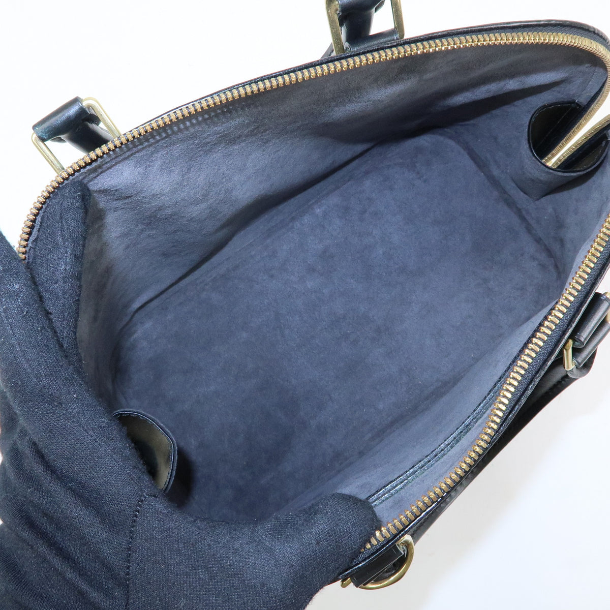 Louis Vuitton Epi Alma PM Leather Hand Bag Noir Black M52142