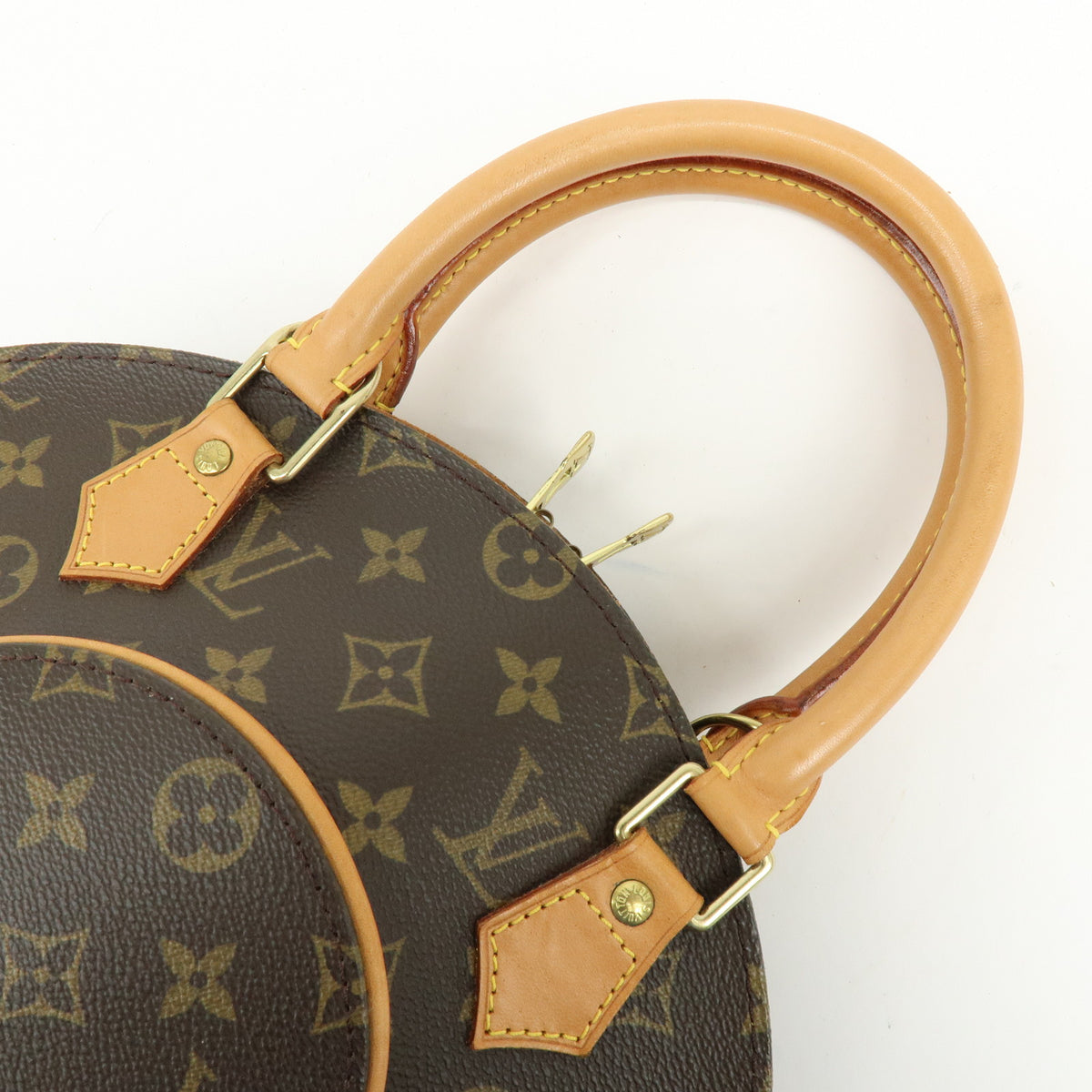 Louis Vuitton Monogram Ellipse PM Hand Bag Brown M51127