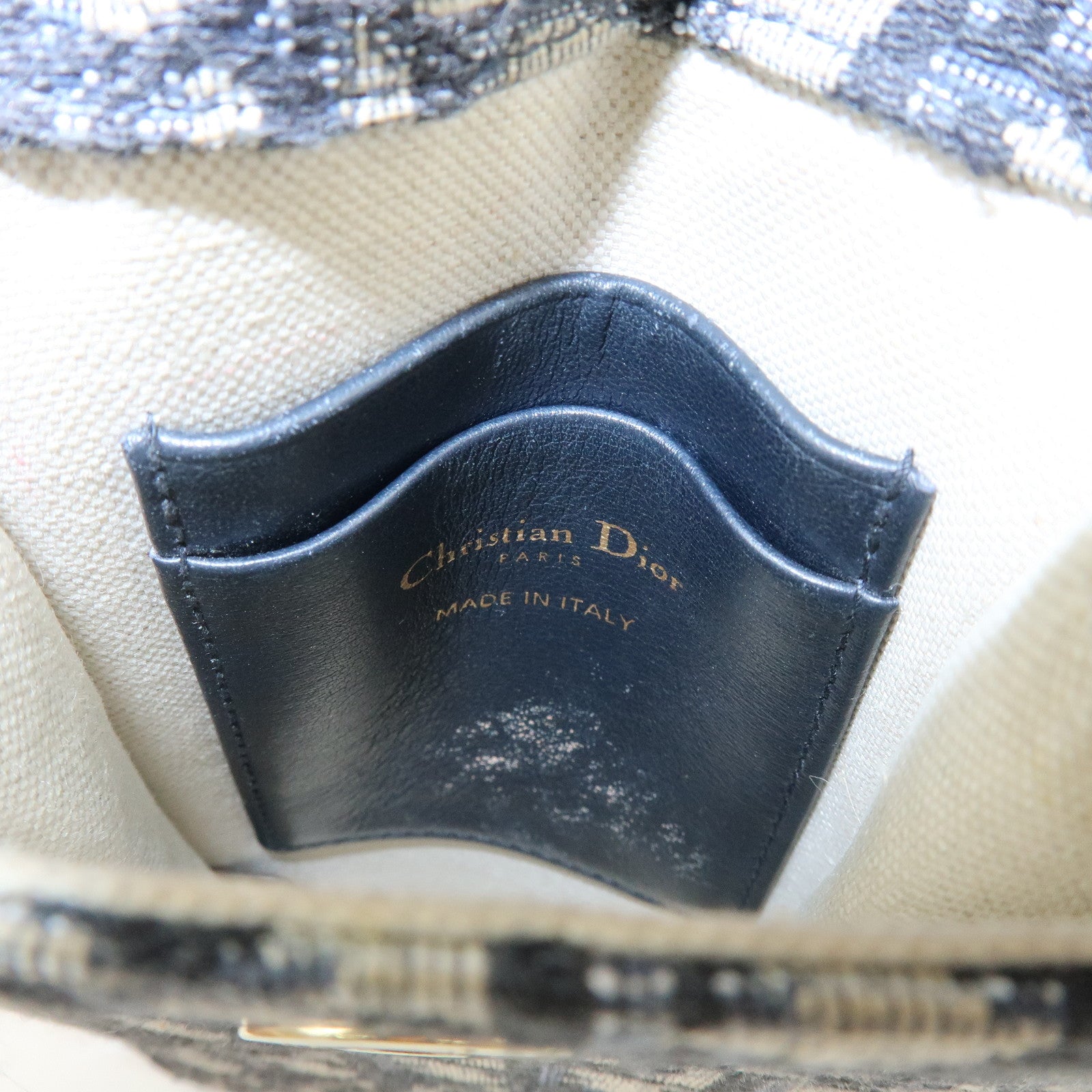 Christian Dior Oblique Jacquard Leather Vertical Saddle Shoulder Pouch