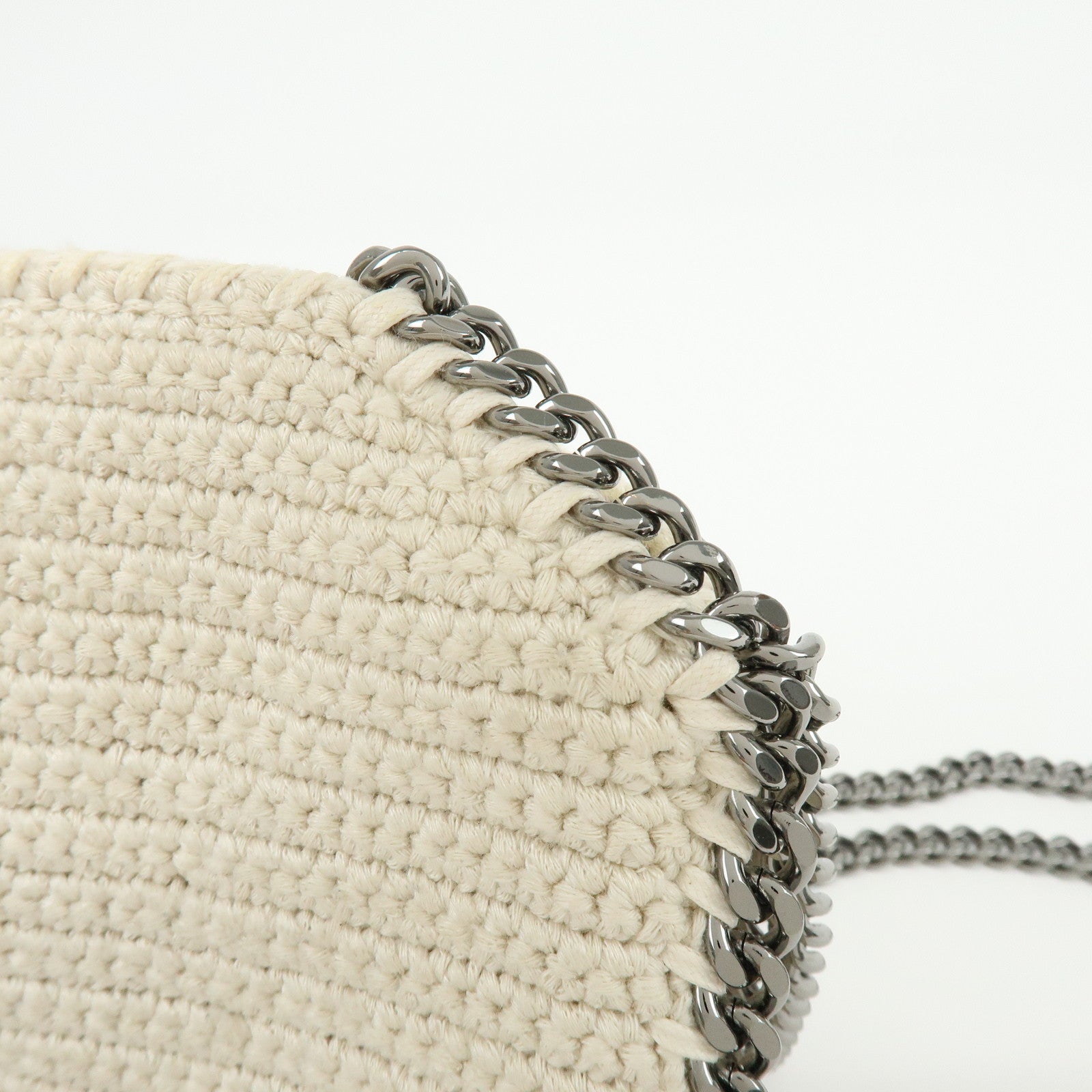STELLA MCCARTNEY Falabella Canvas Crochet 2Way Hand Bag 391698