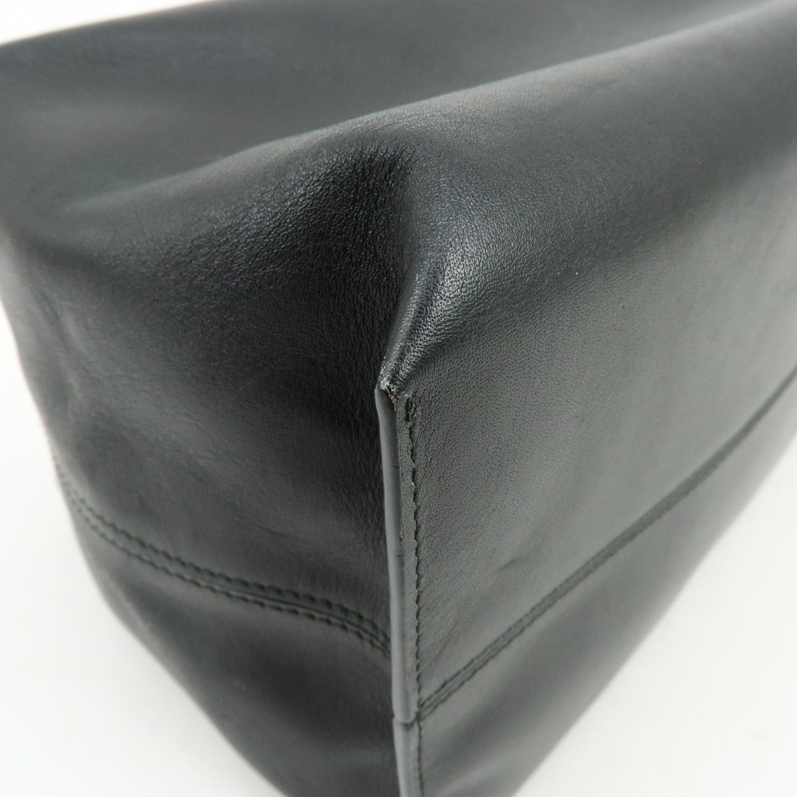 LOEWE Anagram Nappa Leather Hand Bag Pouch Black