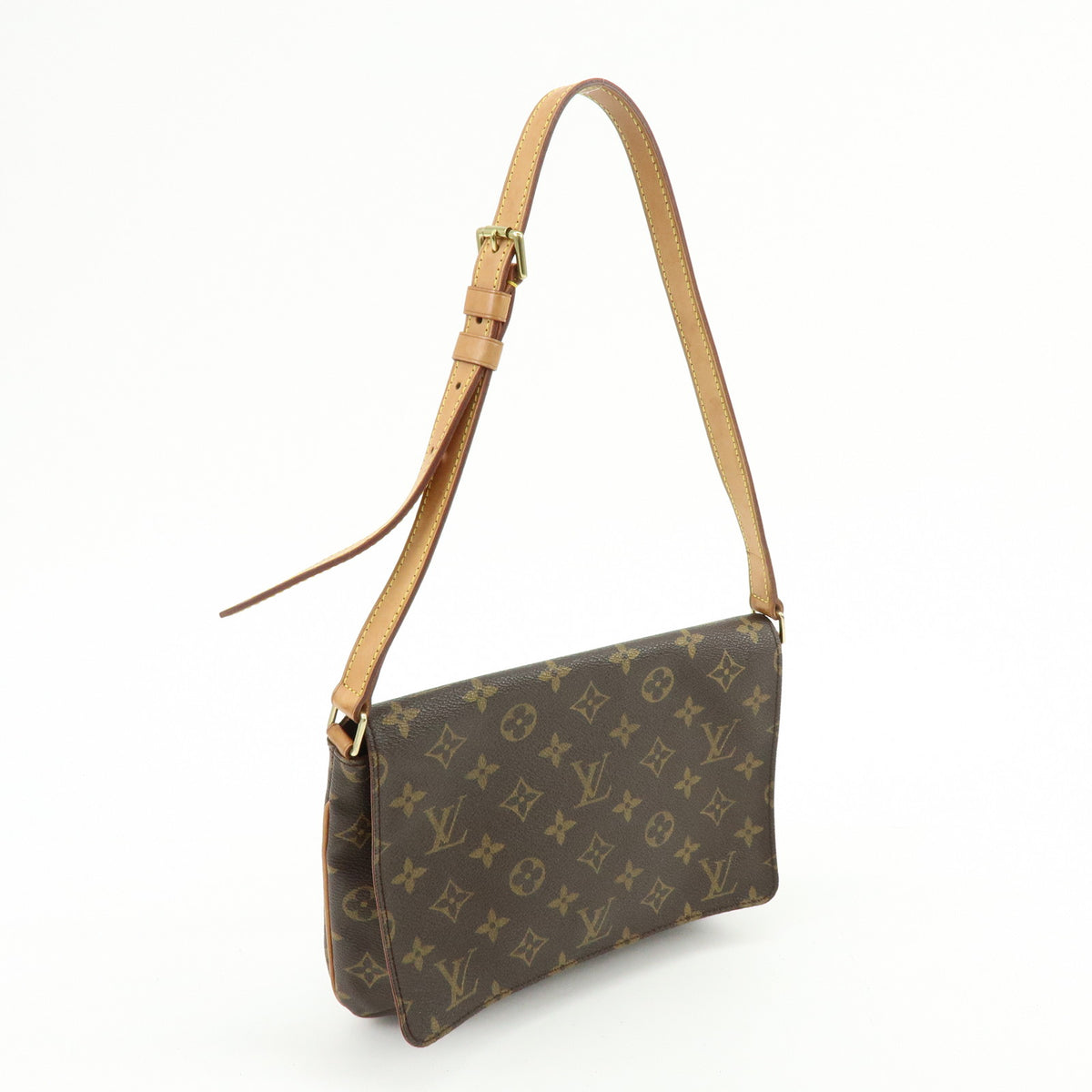 Louis Vuitton Monogram Musette Tango Short Shoulder Bag Brown M51257