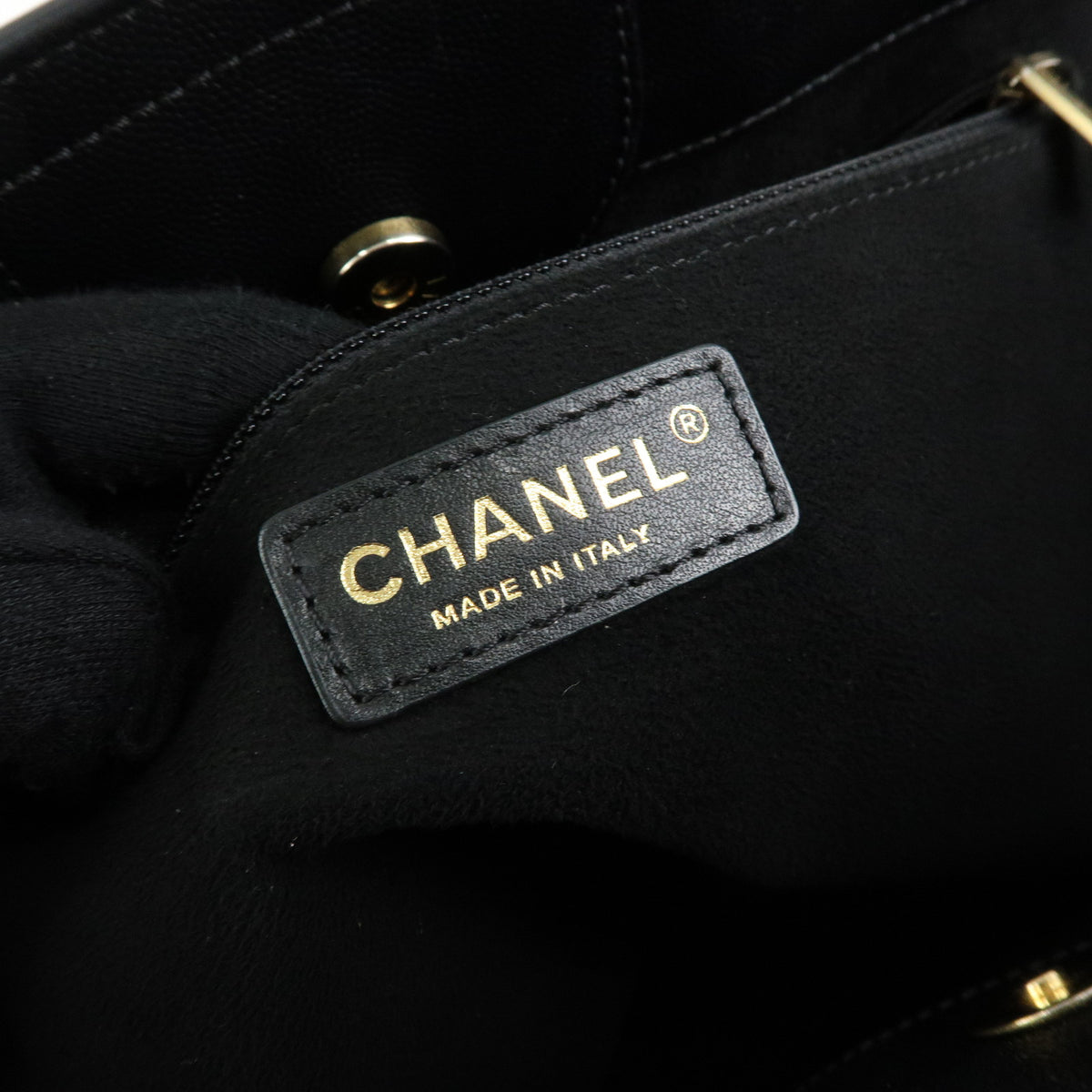 CHANEL Deauville GM Caviarskin 2Way Tote Bag Shoulder Bag Black A66941