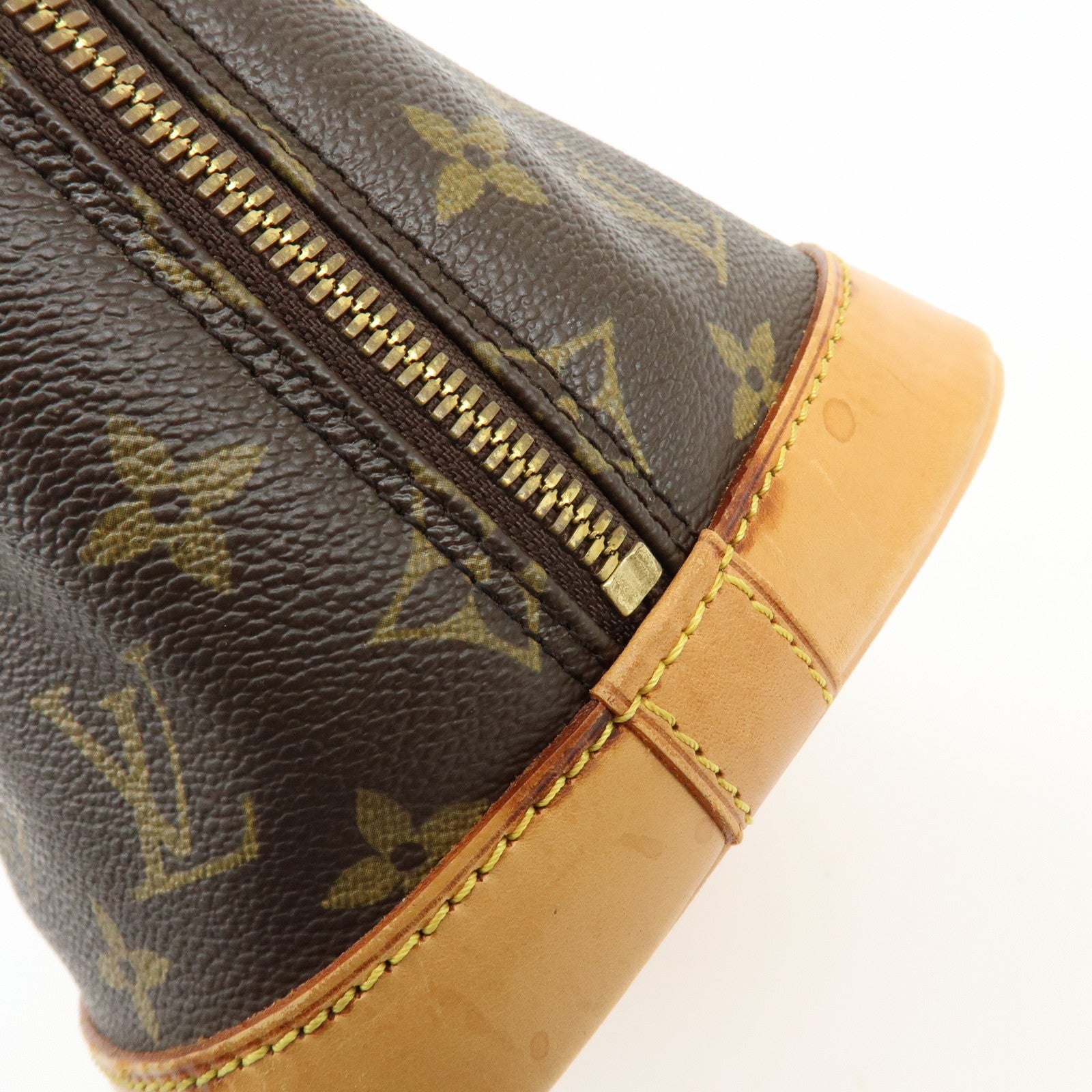 Louis Vuitton Monogram Alma Hand Bag Brown Brown M51130