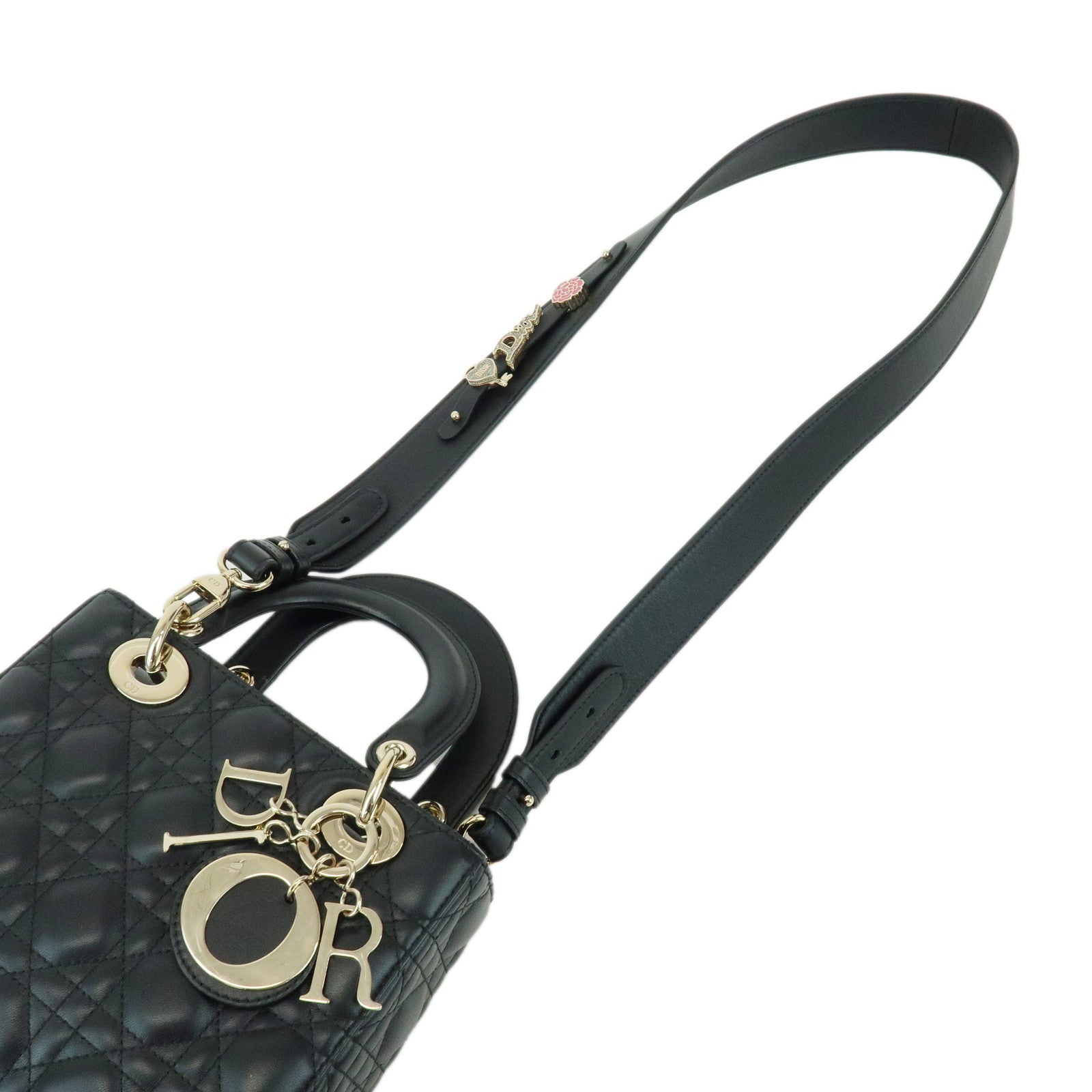 Christian Dior Lady Dior My ABCDior Cannage Lamb Skin 2Way Bag