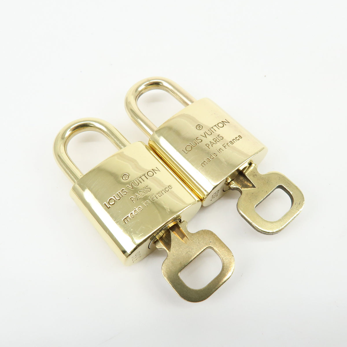 Louis Vuitton Lot of 10 Lock & Key Cadena Key Lock Gold