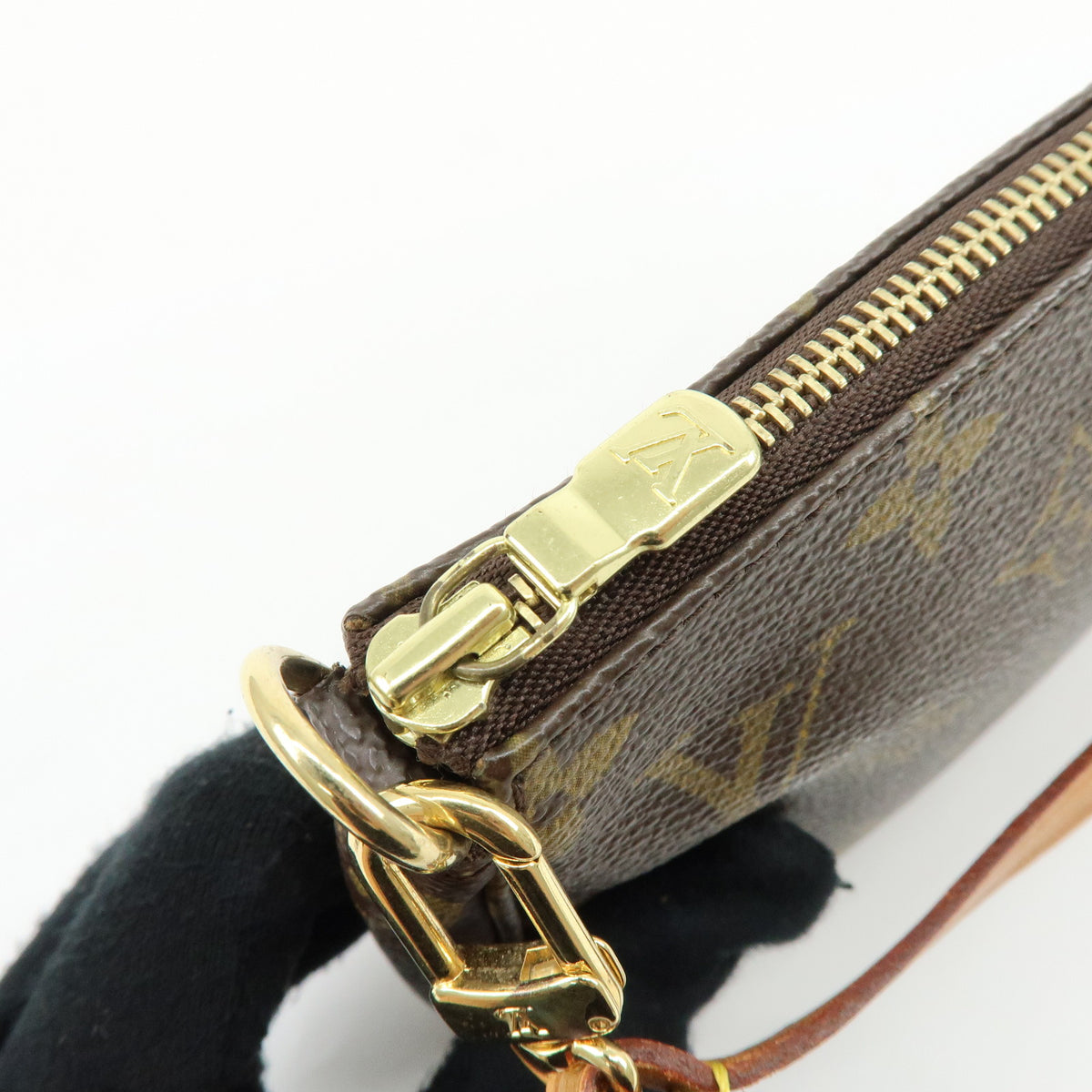 Louis Vuitton Monogram Pochette Accessoires Pouch Hand Bag Brown M51980