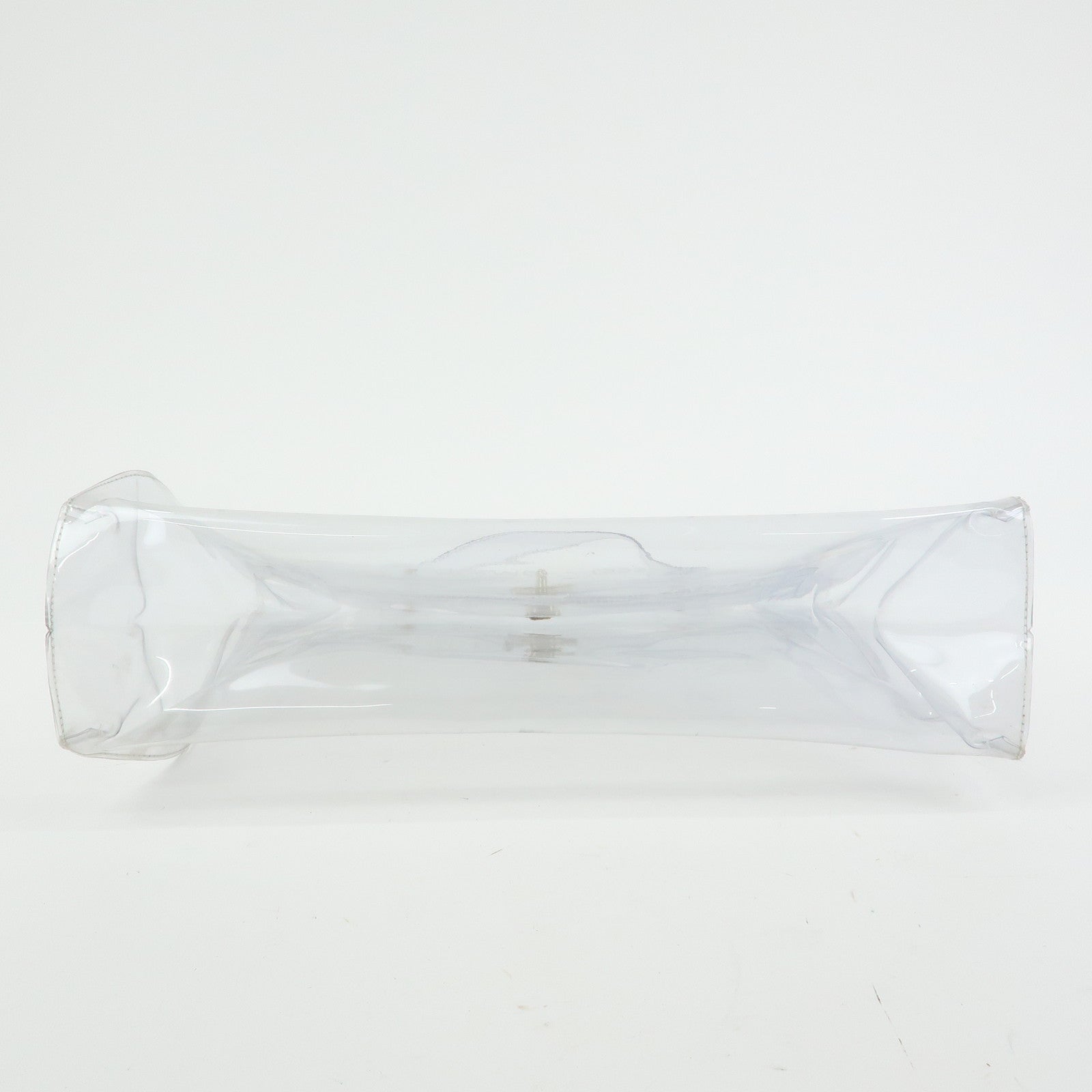 HERMES Kelly Vinyl Hand Bag Clear Transparent Gold
