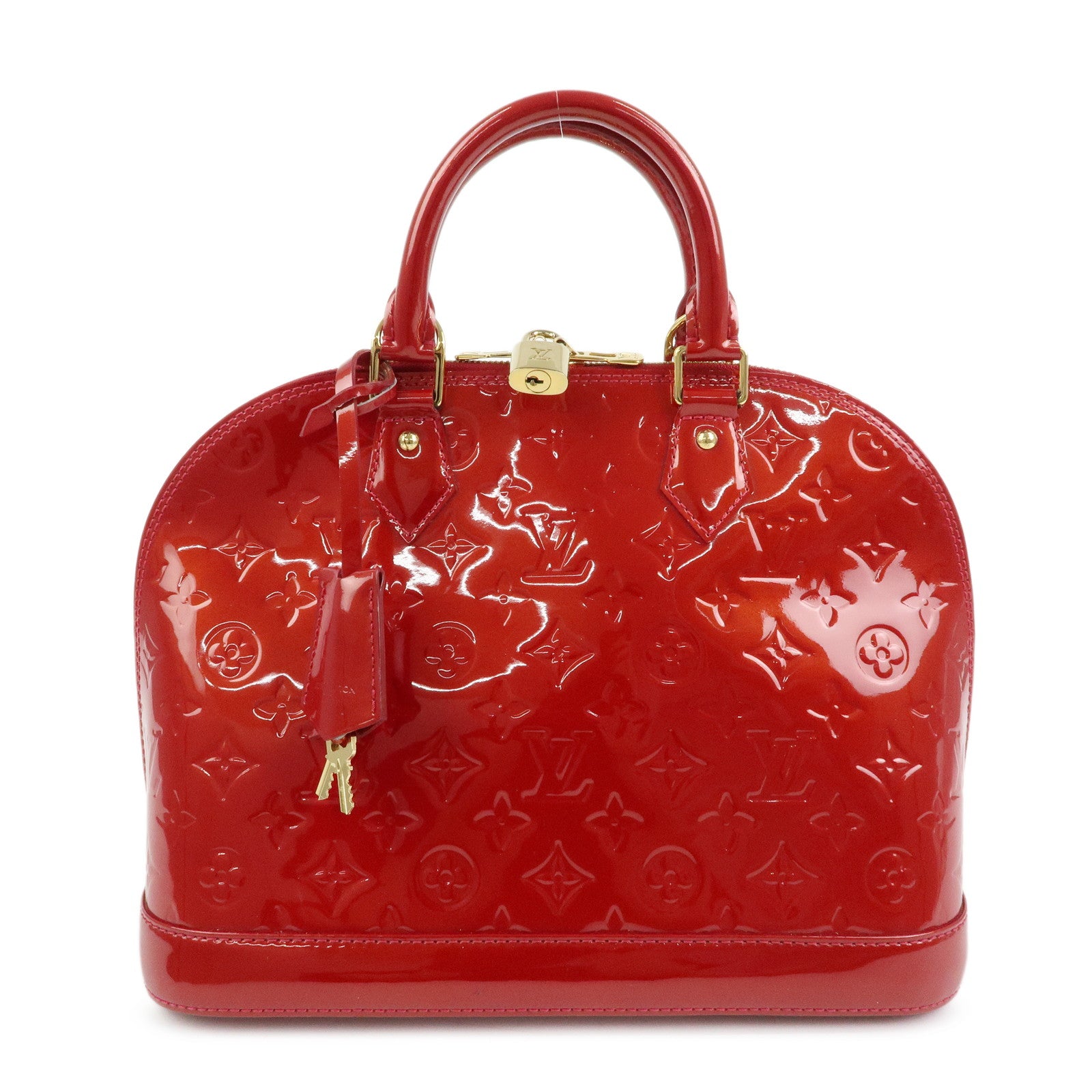 Louis Vuitton Monogram Vernis Alma PM Hand Bag Pomme d'Amour M90096