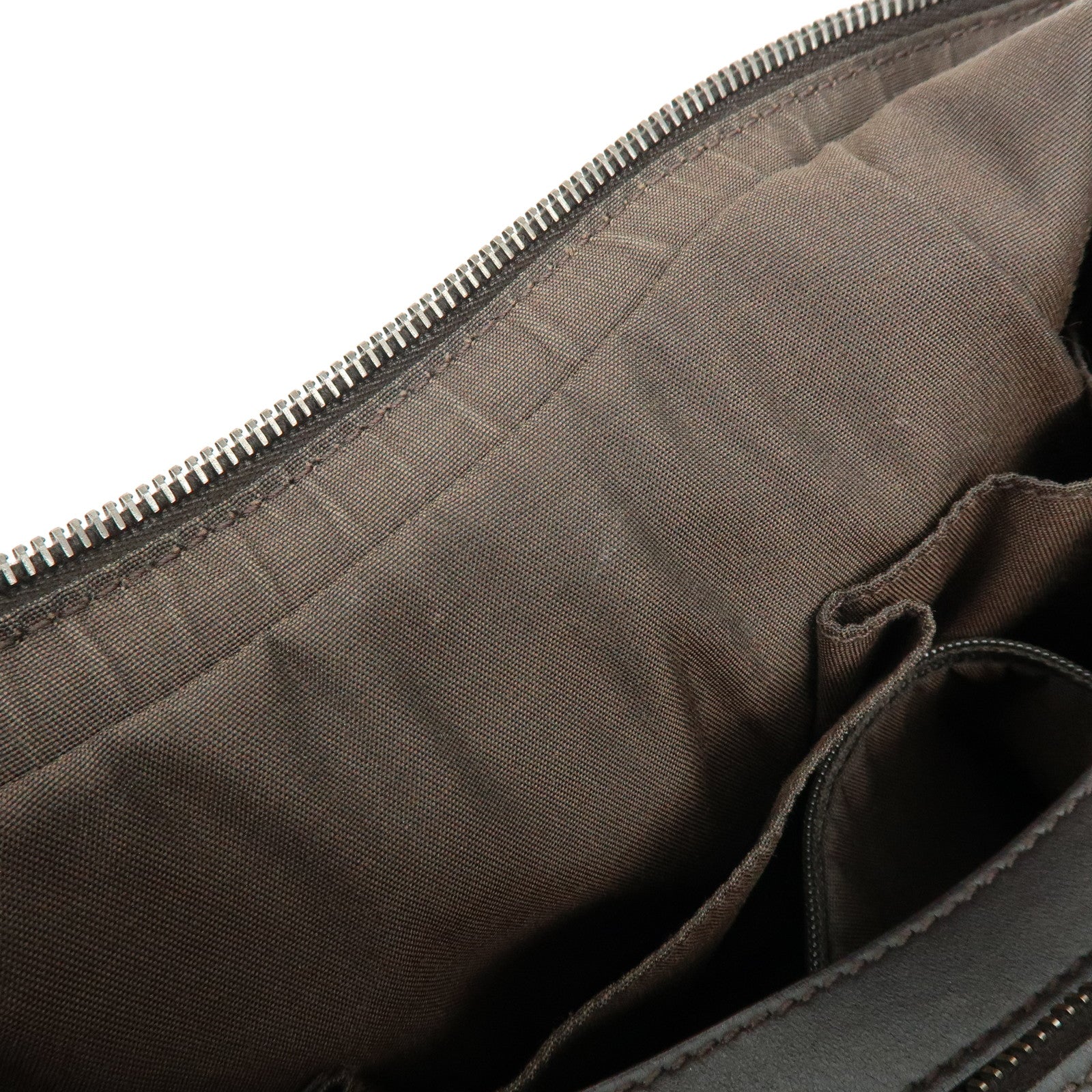 GUCCI Guccissima Interlocking G Leather Shoulder Bag Brown 339553
