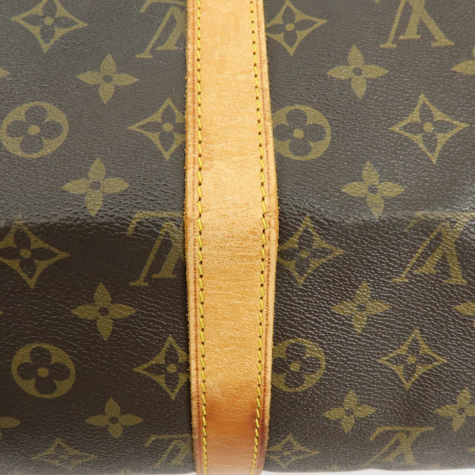 Louis Vuitton Monogram Keep All Bandouliere 45 Boston Bag Brown M41418