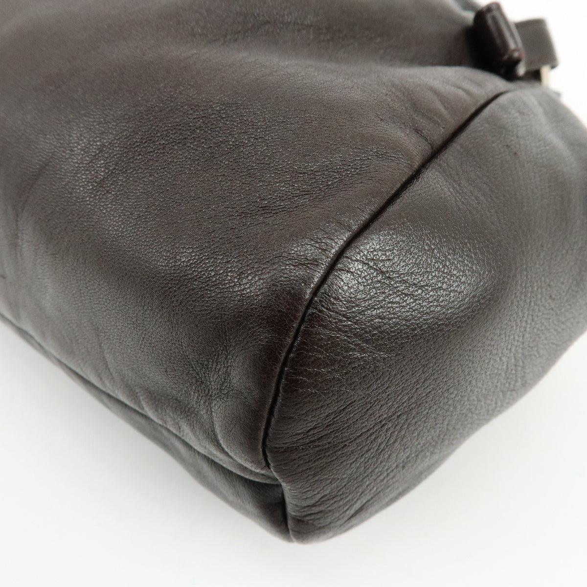 LOEWE Anagram Nappa Leather Shoulder Bag Hand Bag Dark Brown