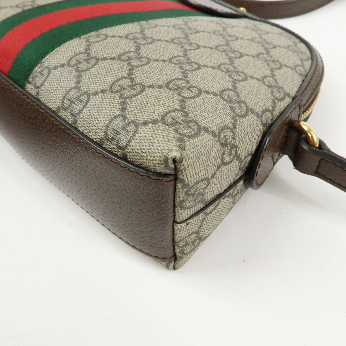 GUCCI Ophidia Sherry Double G GG Supreme Leather Shoulder Bag 499621