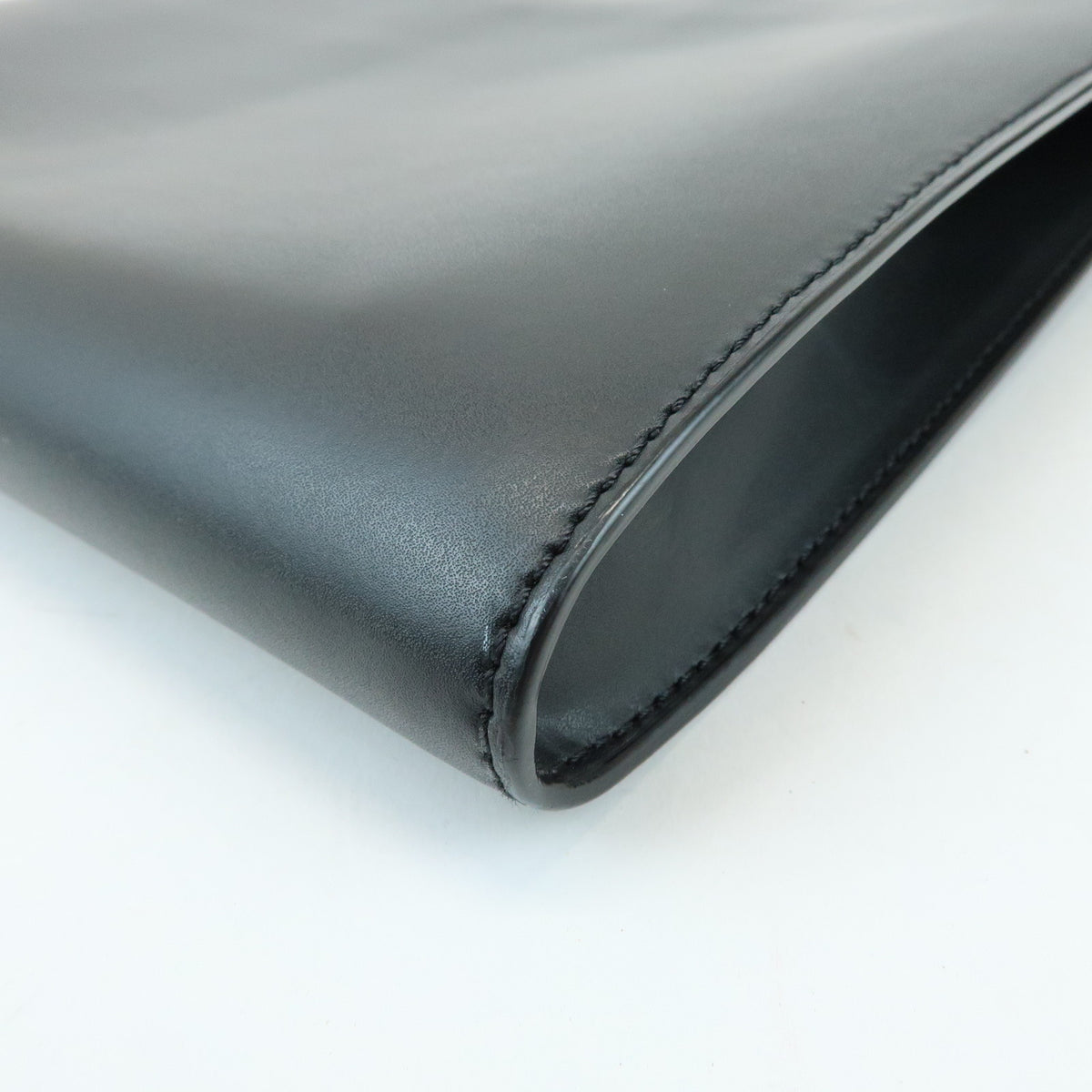 VALENTINO GARAVANI Leather Clutch Bag Flat Pouch Black