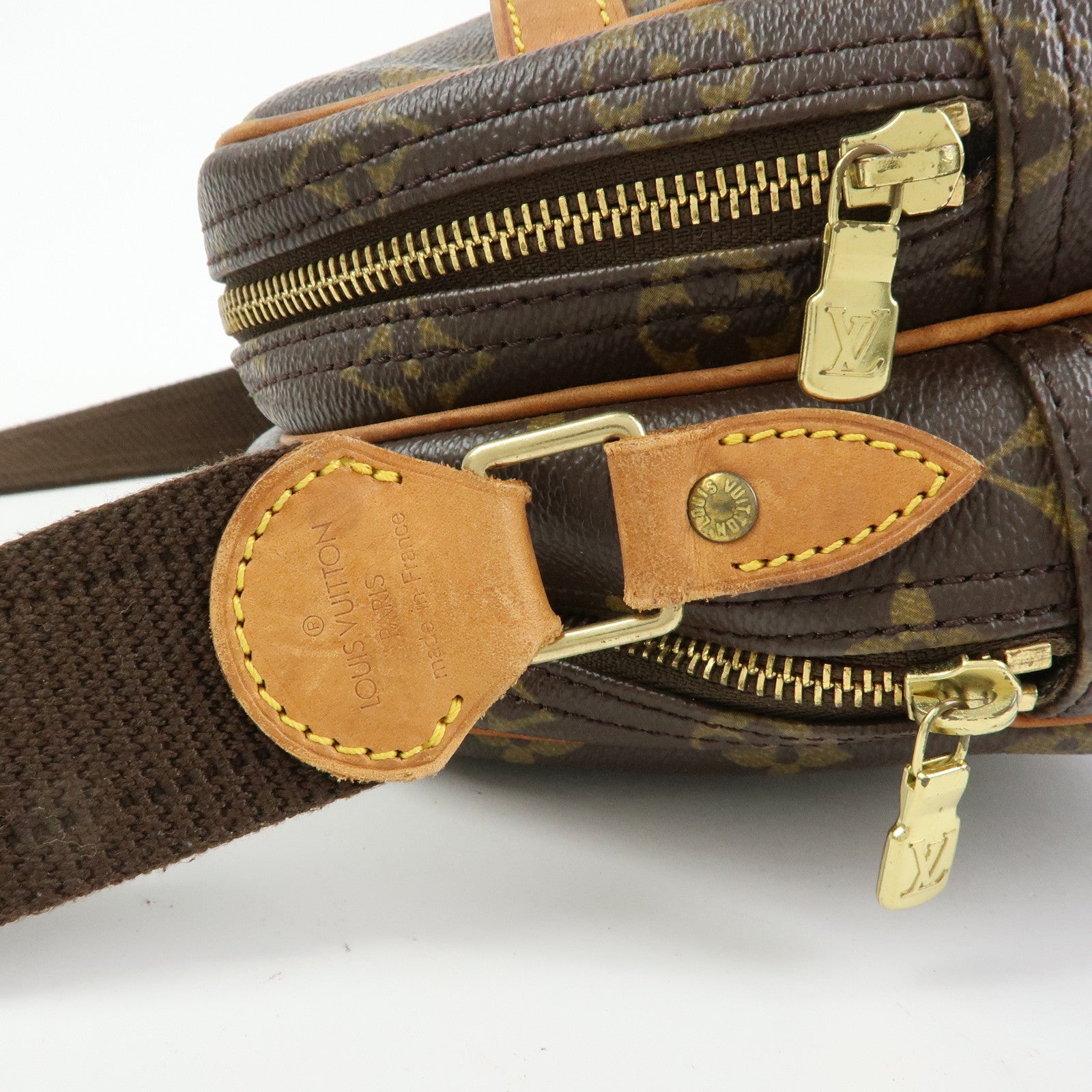 Louis Vuitton Monogram Reporter PM Shoulder Crossbody Bag Brown M45254