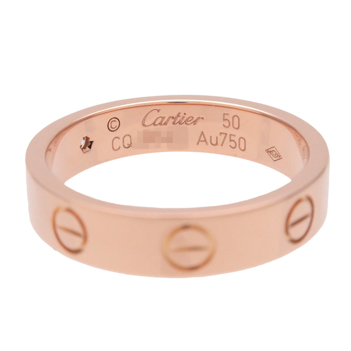 Cartier Mini Love 1P Diamond Ring K18 750 #50 US5.25 EU50 HK11