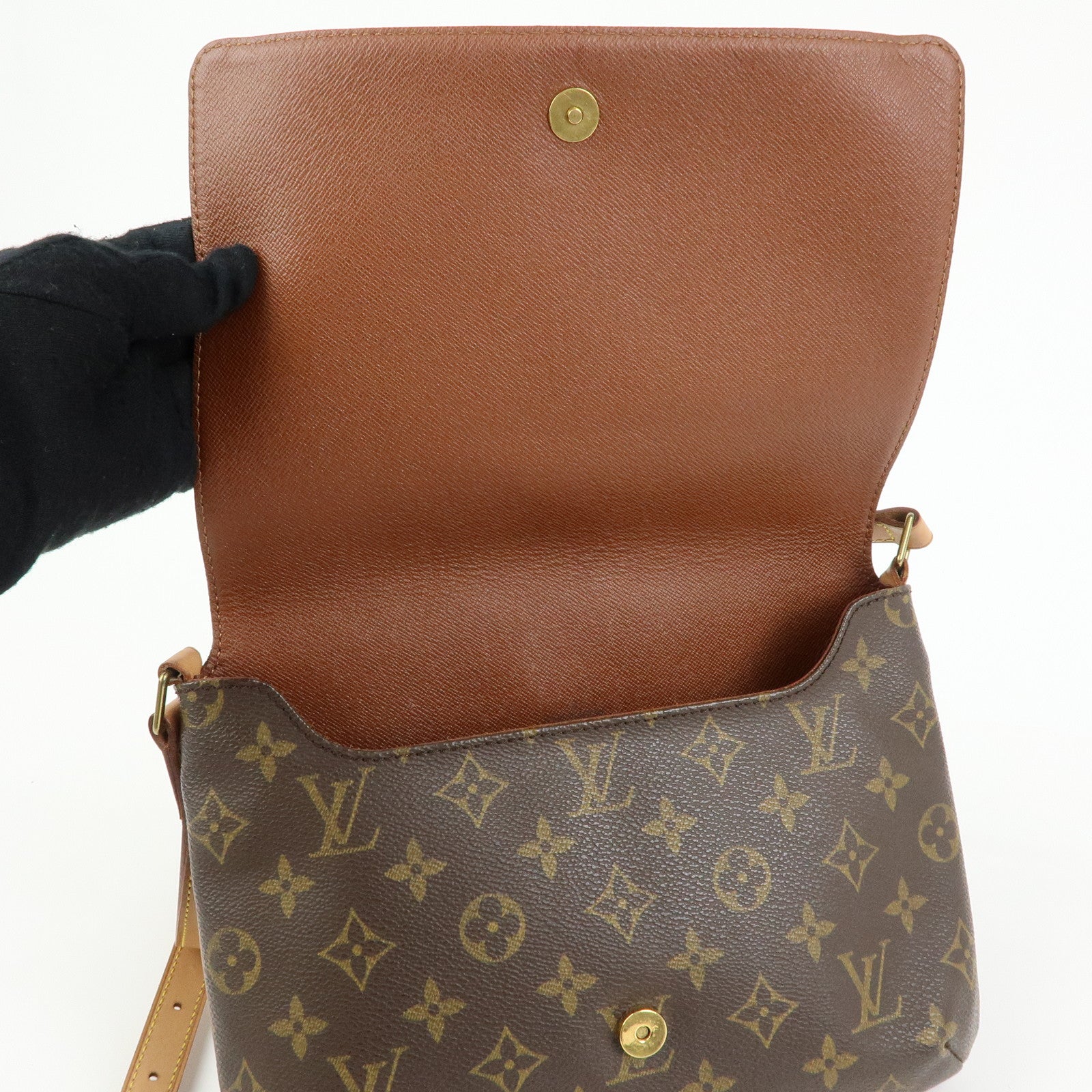 Louis Vuitton Monogram Musette Tango Short Shoulder Bag Brown M51257