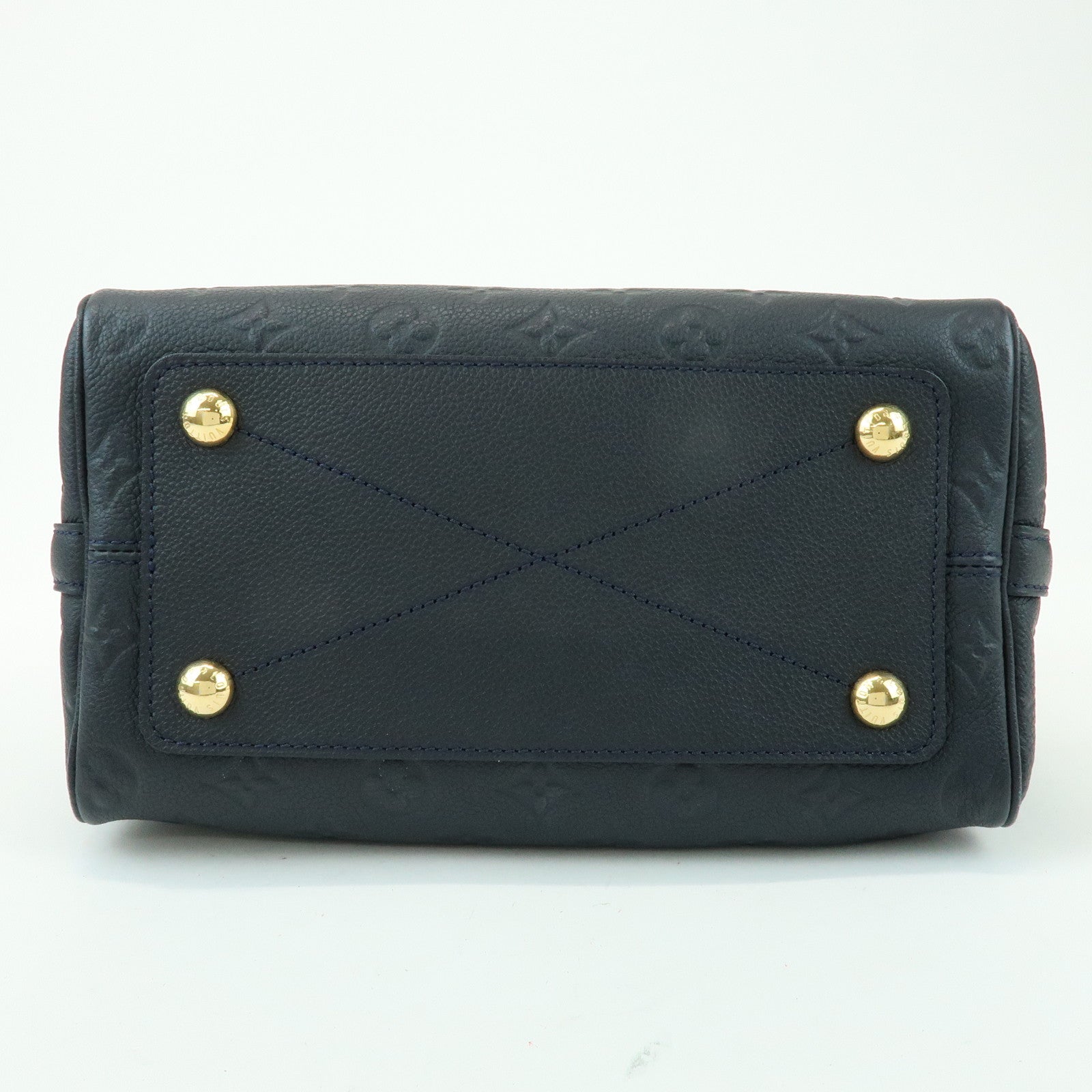 Louis Vuitton Monogram Empreinte Speedy Bandouliere 25 Navy M40762