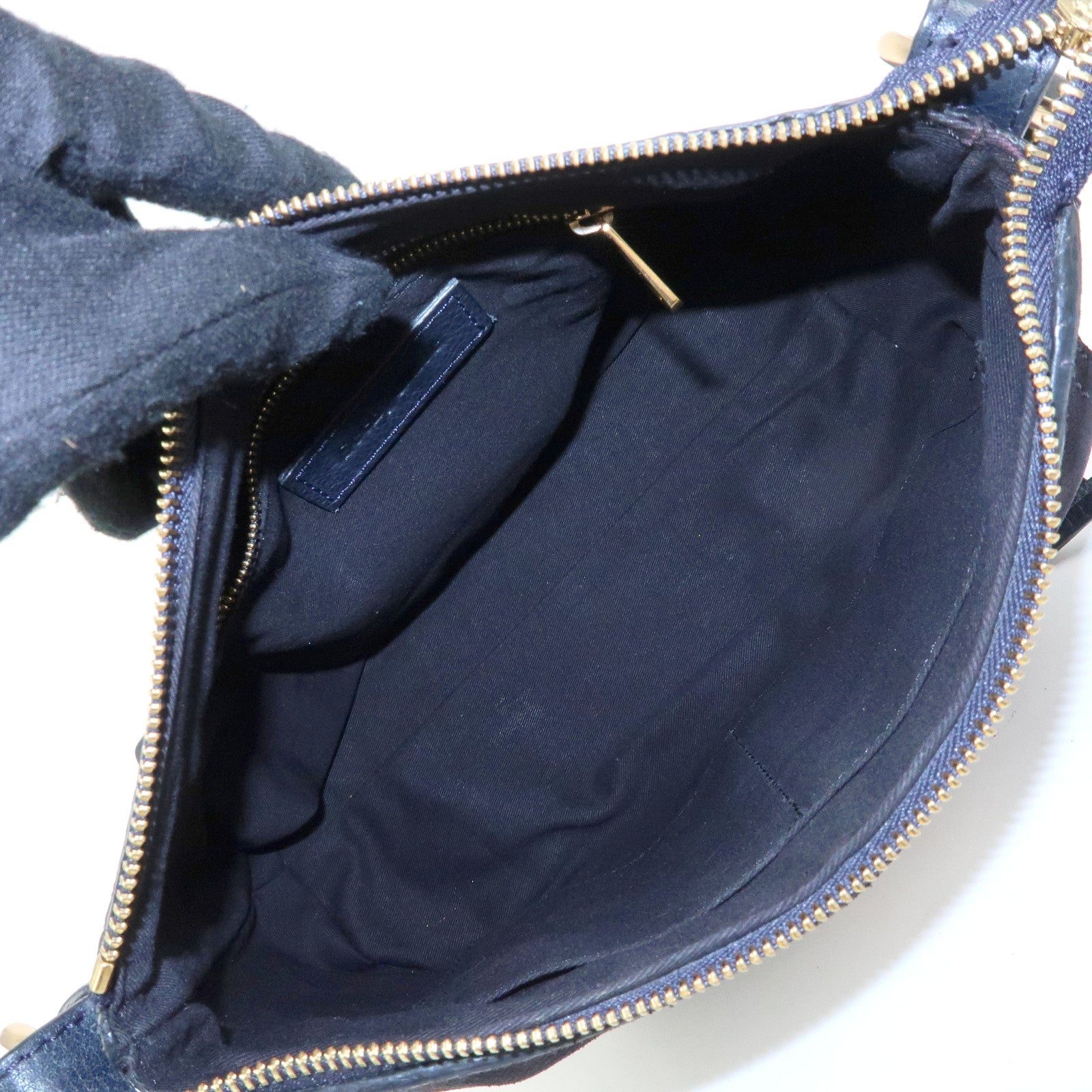 Chloe See by Chloe Joan Leather Suede 2Way Shoulder Bag Dark Navy