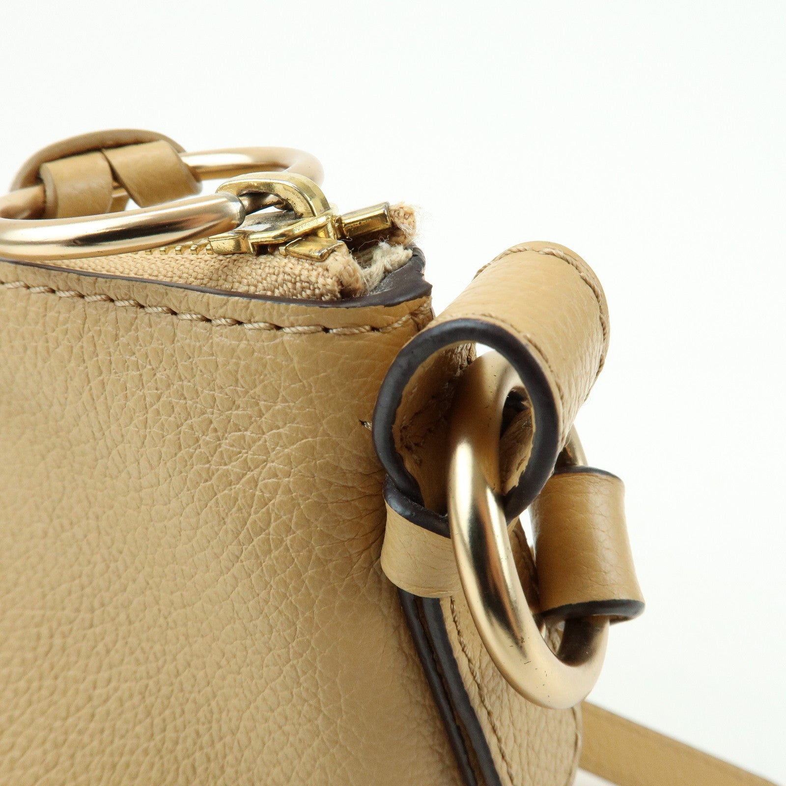 Chloe See by Chloe Joan Leather Suede 2Way Bag Hand Bag Beige