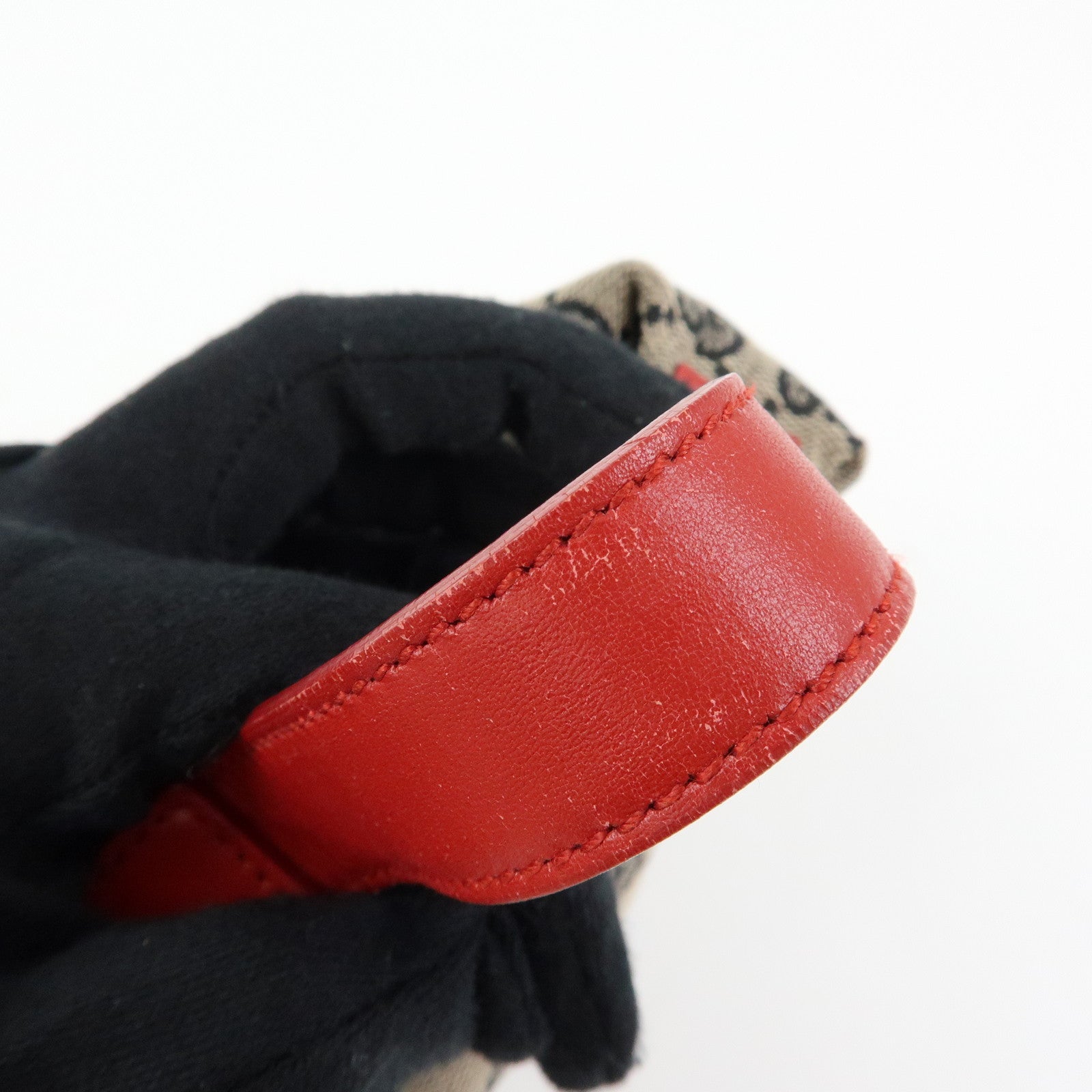 GUCCI GG Canvas Leather Vanity Accessory Pochette Mini Pouch 039・1147