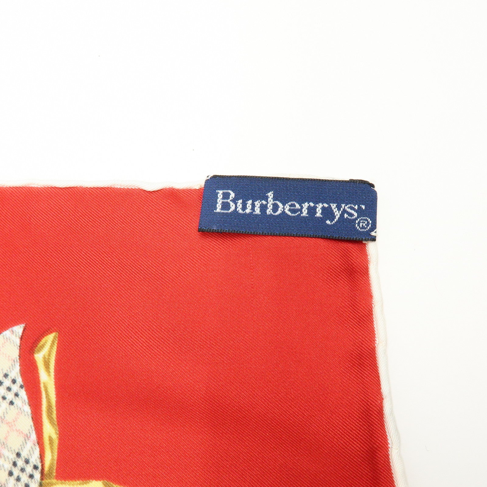 BURBERRY Lot of 3 Silk Cotton Scarf Nova Plaid Navy White Red