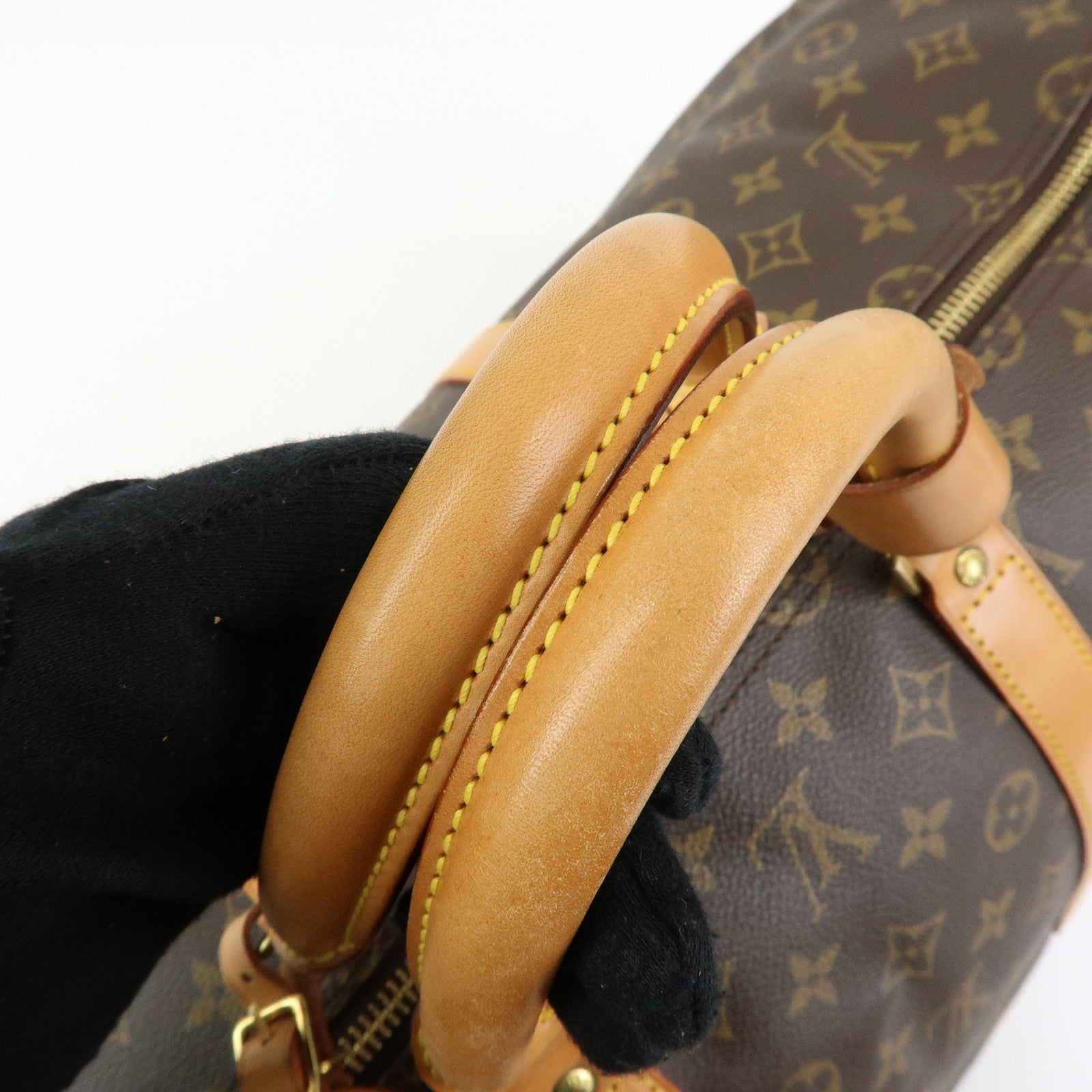 Louis Vuitton Keep All Bandouliere 55 Boston Bag Brown M41414